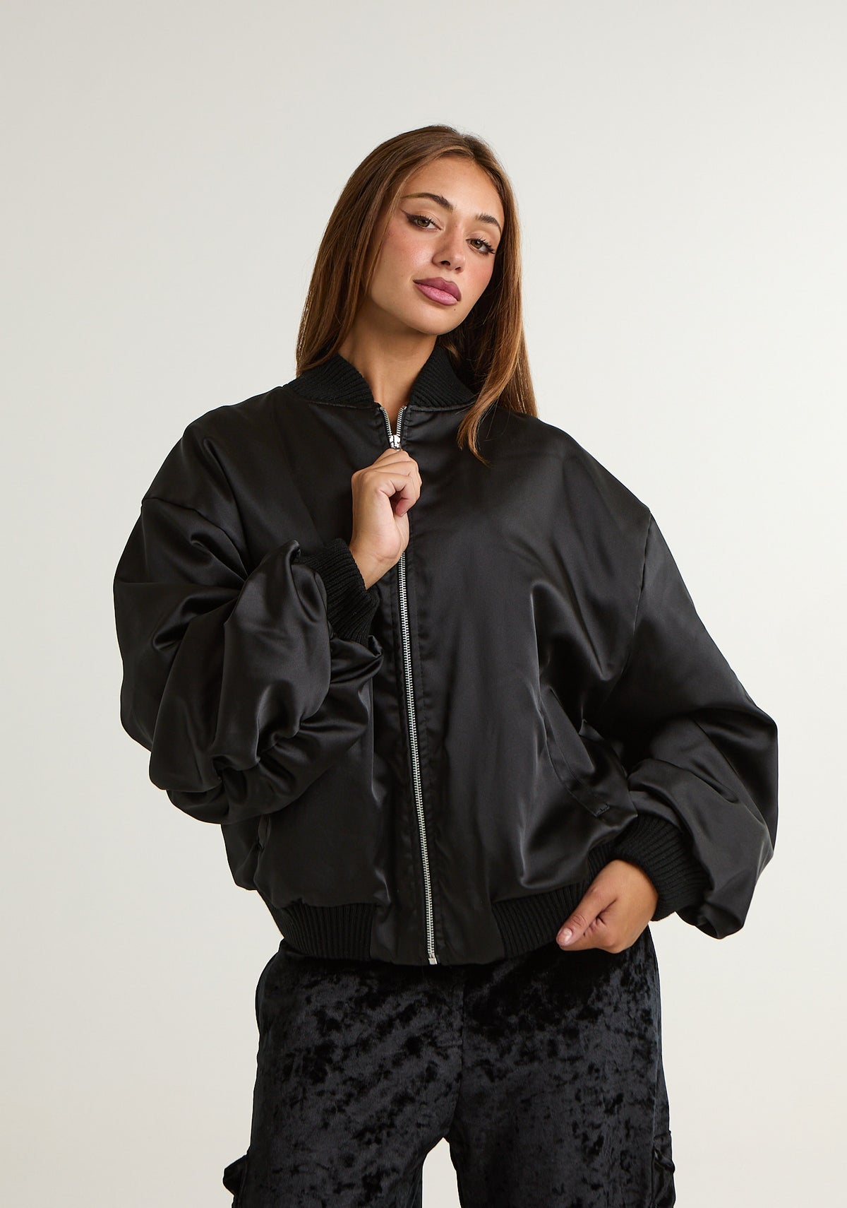 Bomber in raso
