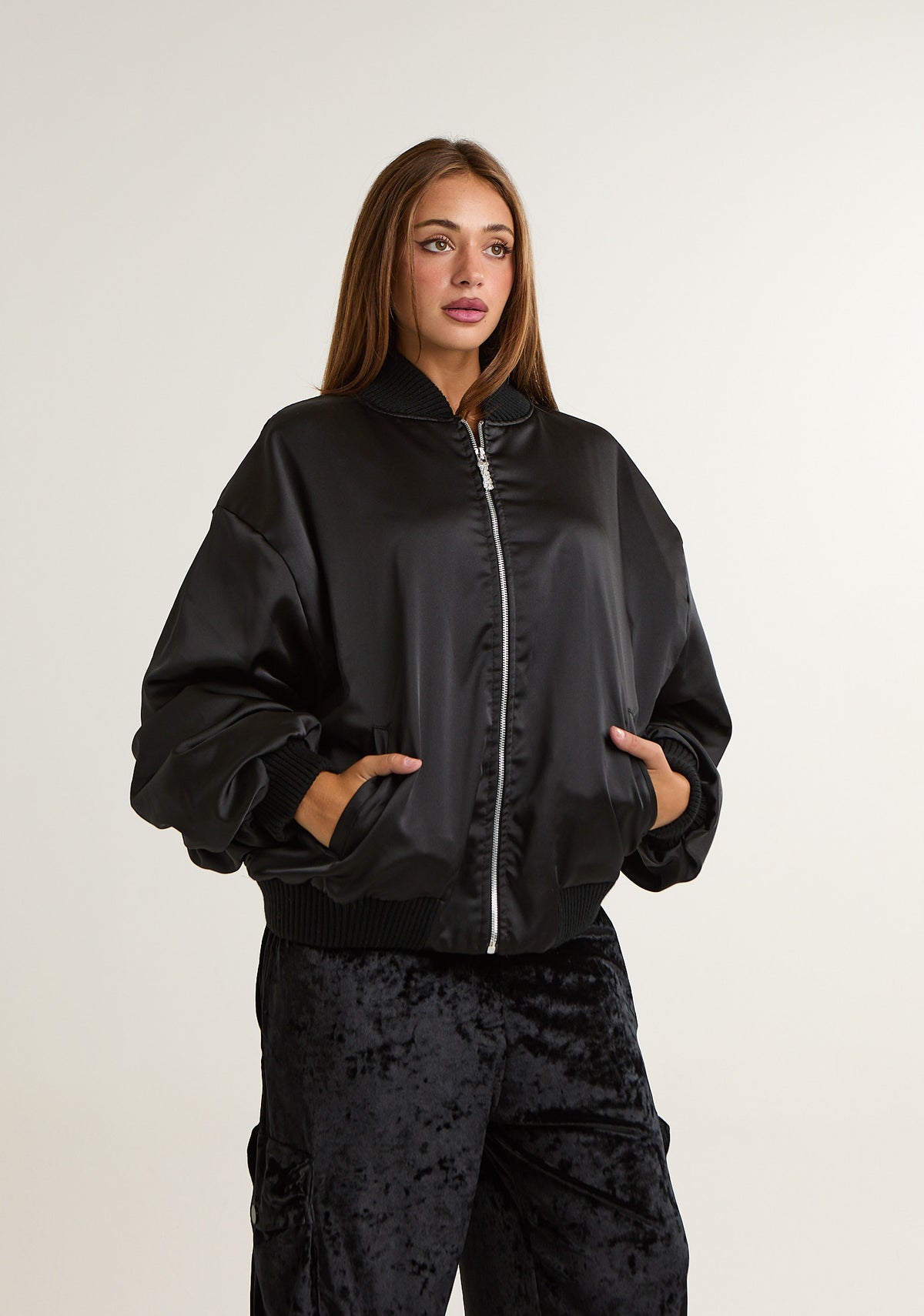 Bomber in raso