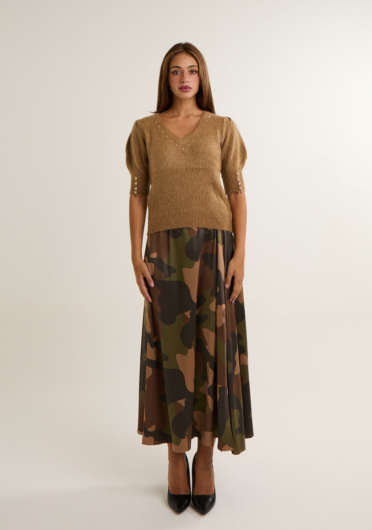 Maglione a mezza manica