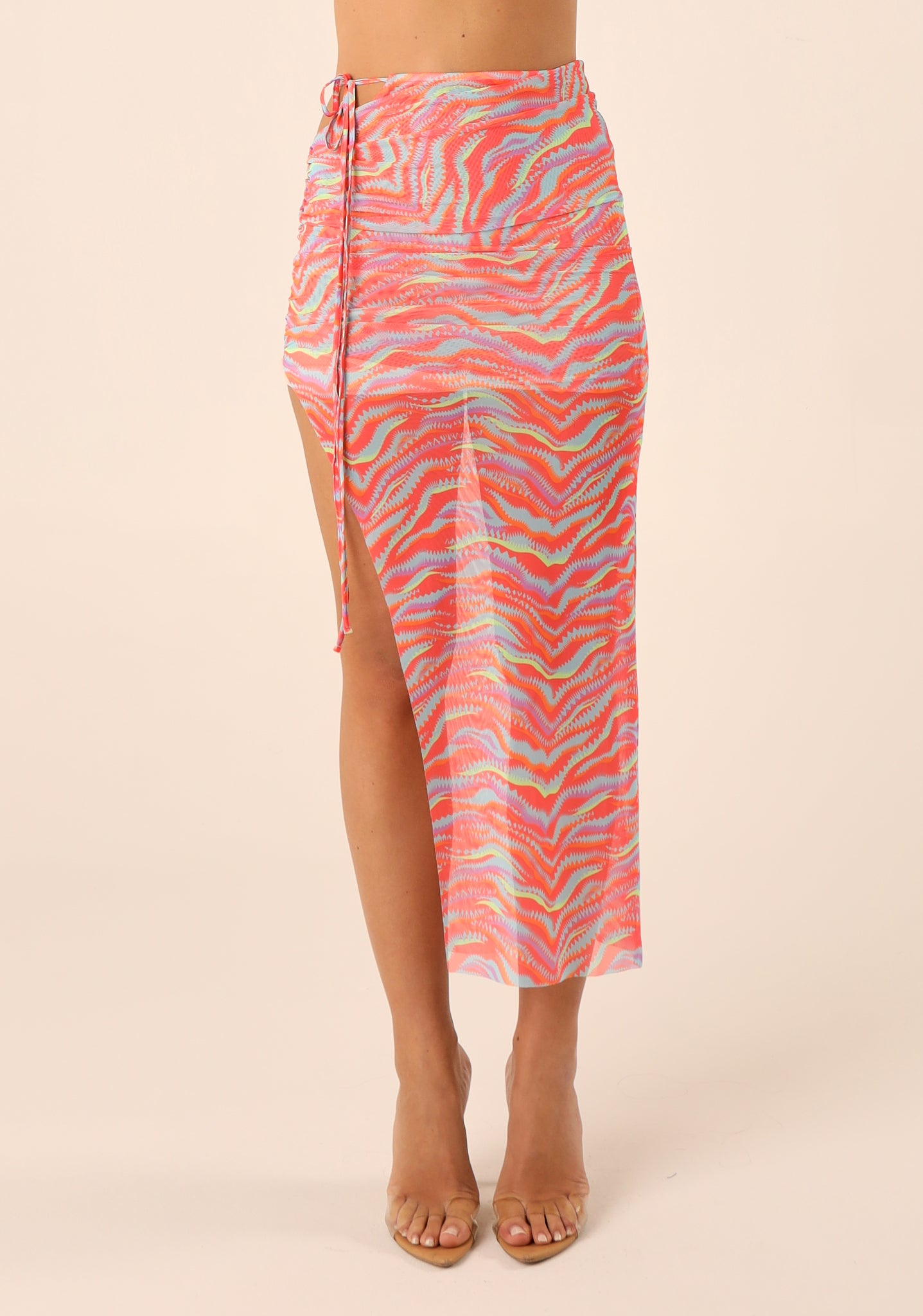 Gonna in mesh elasticizzato