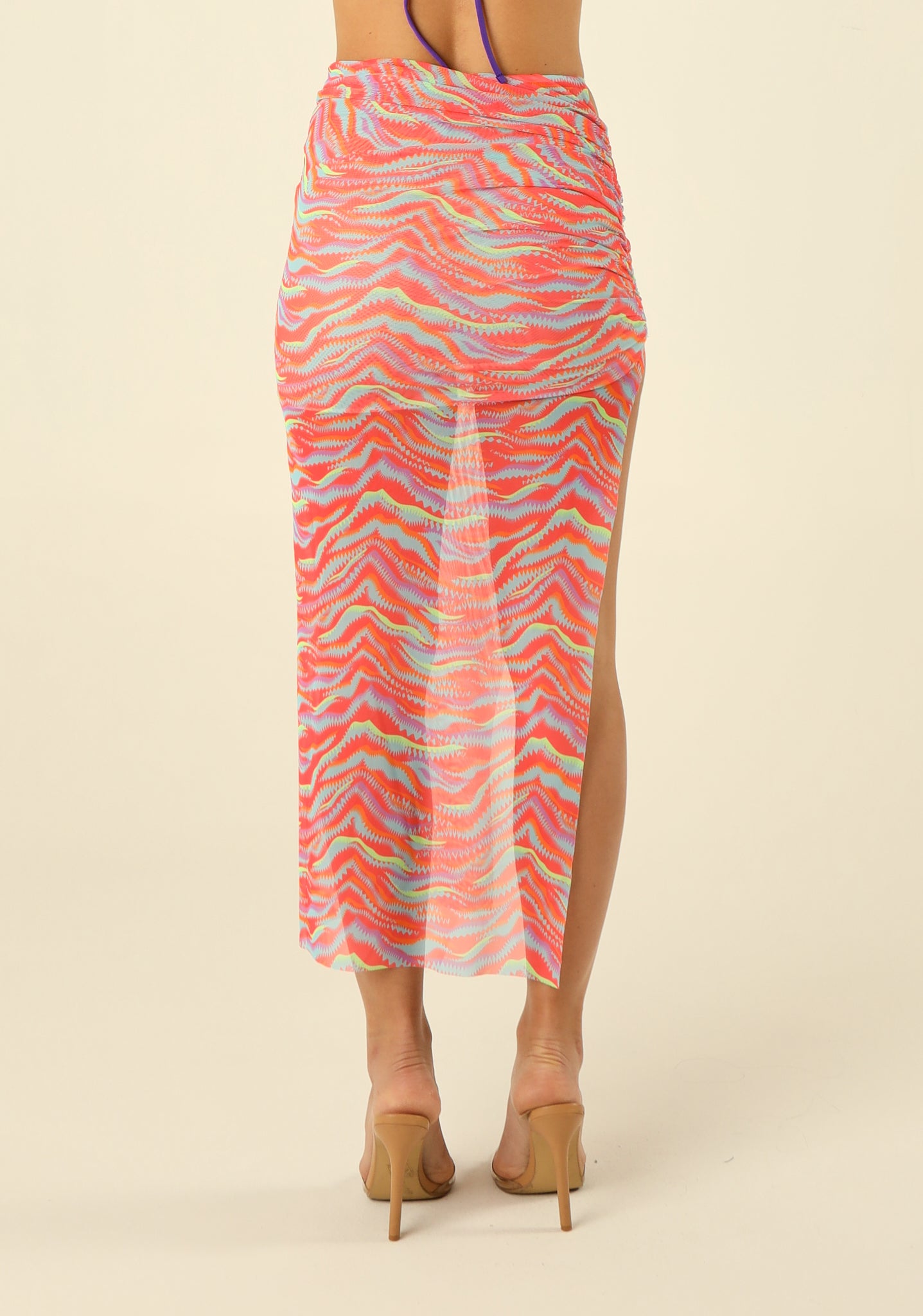 Gonna in mesh elasticizzato