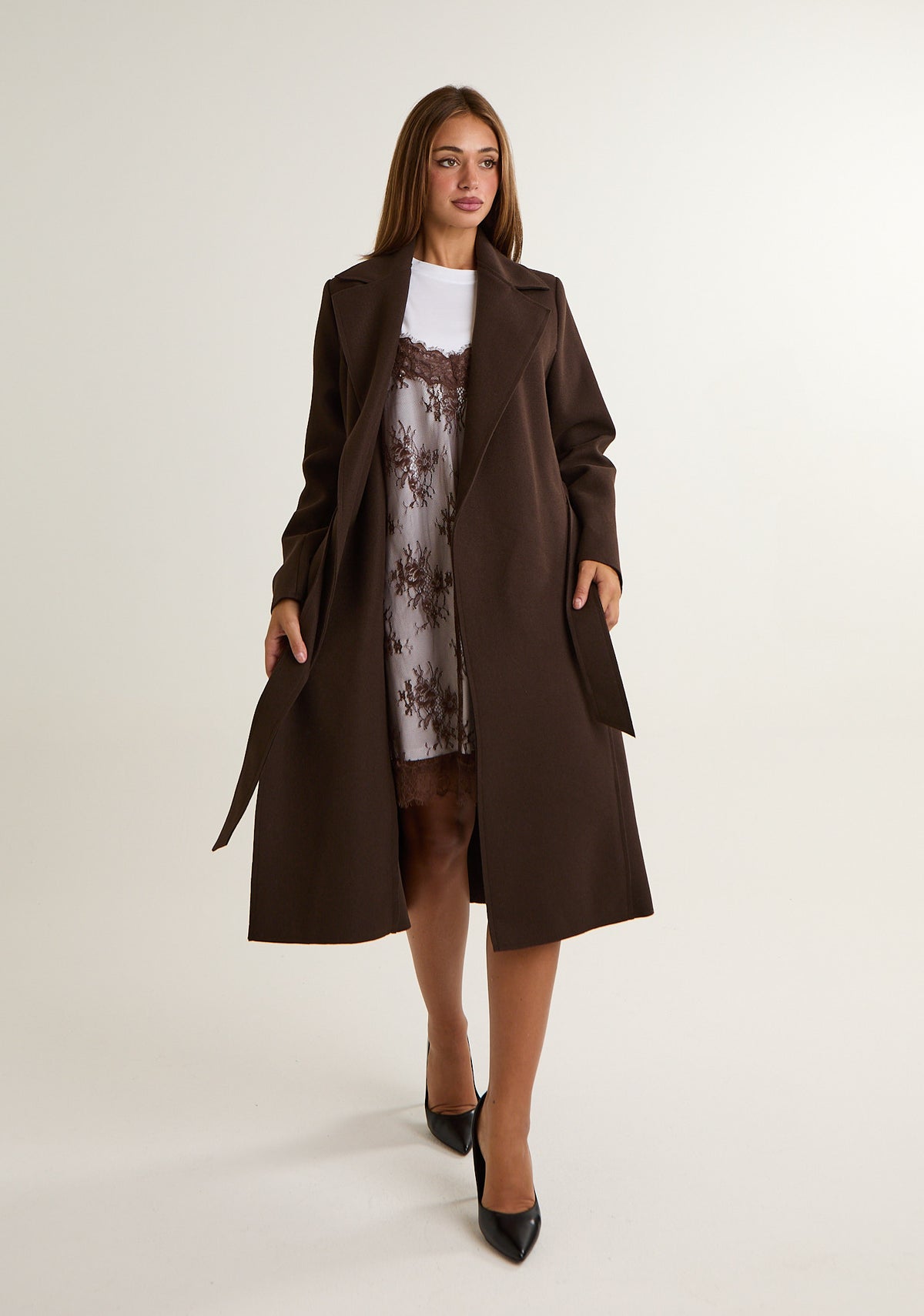 Cappotto in panno tinta unita