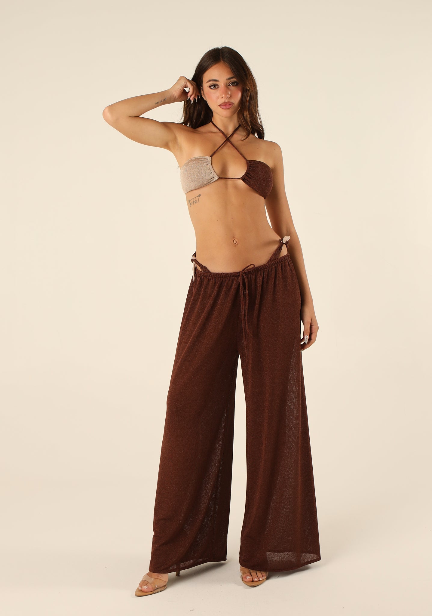 Pantalone palazzo lurex