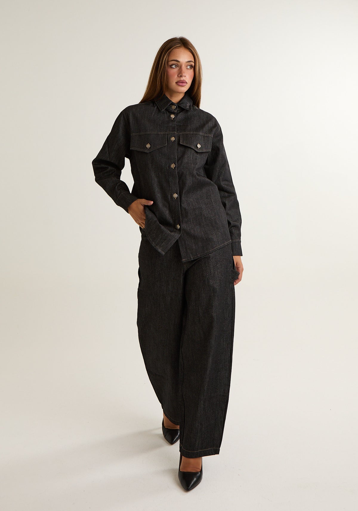 Giubbino denim lurex