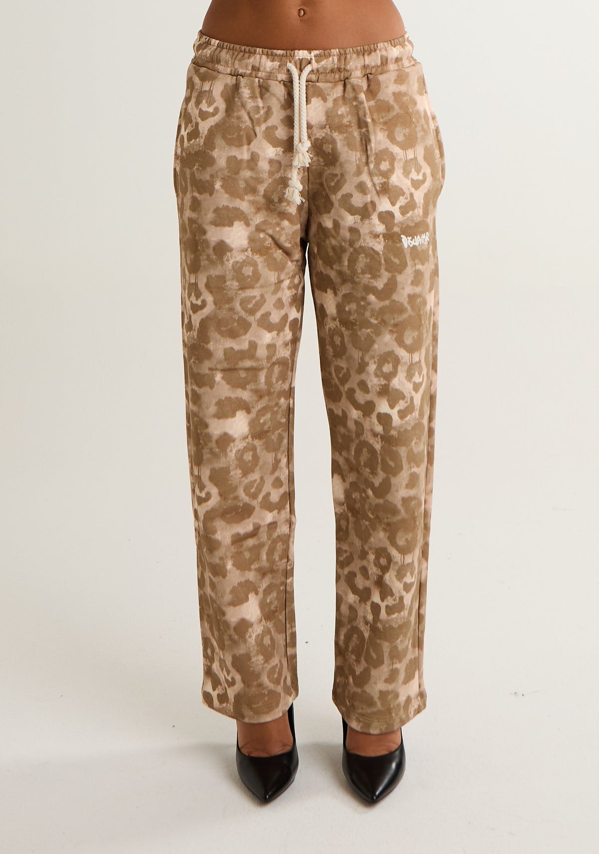 Pantalone in felpa maculato