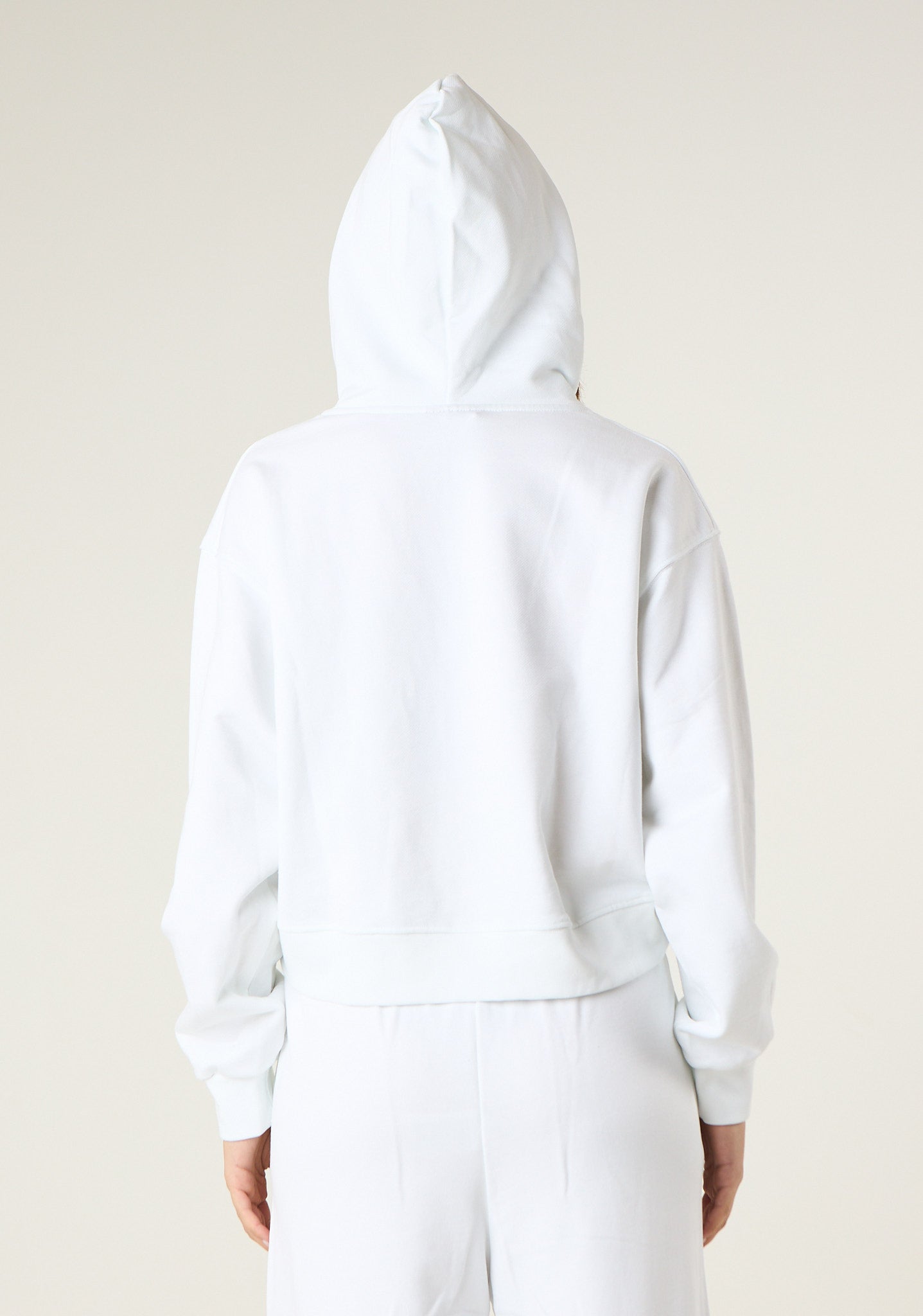 Felpa crop con cappuccio