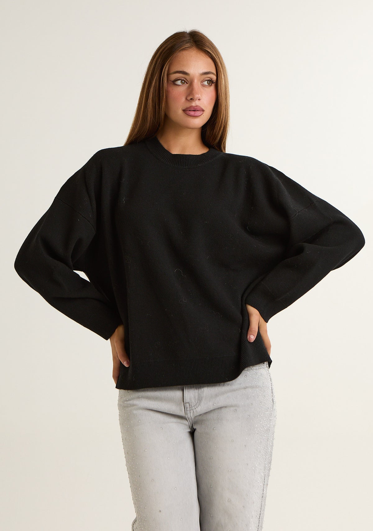 Maglia over in misto lana