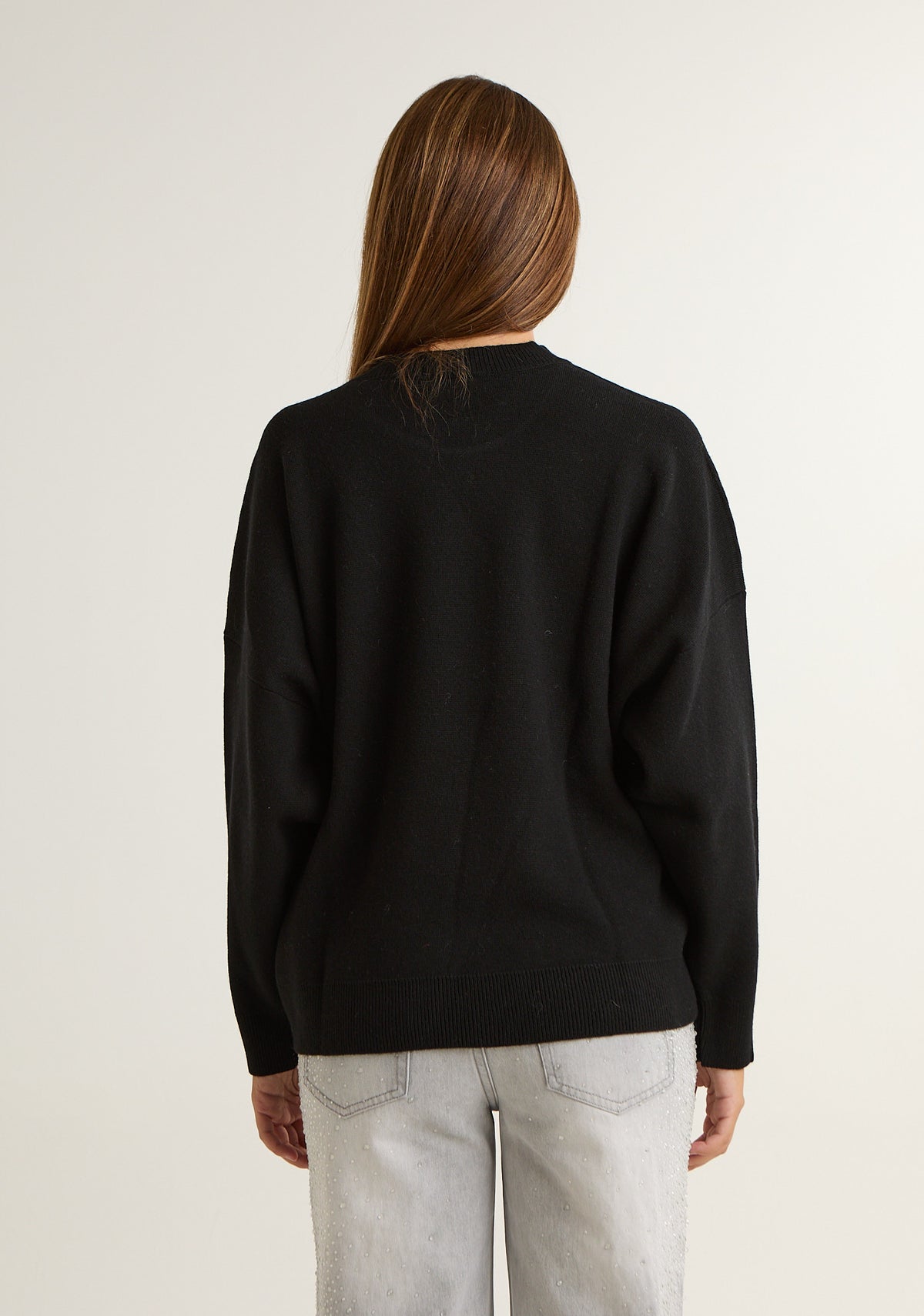 Maglia over in misto lana