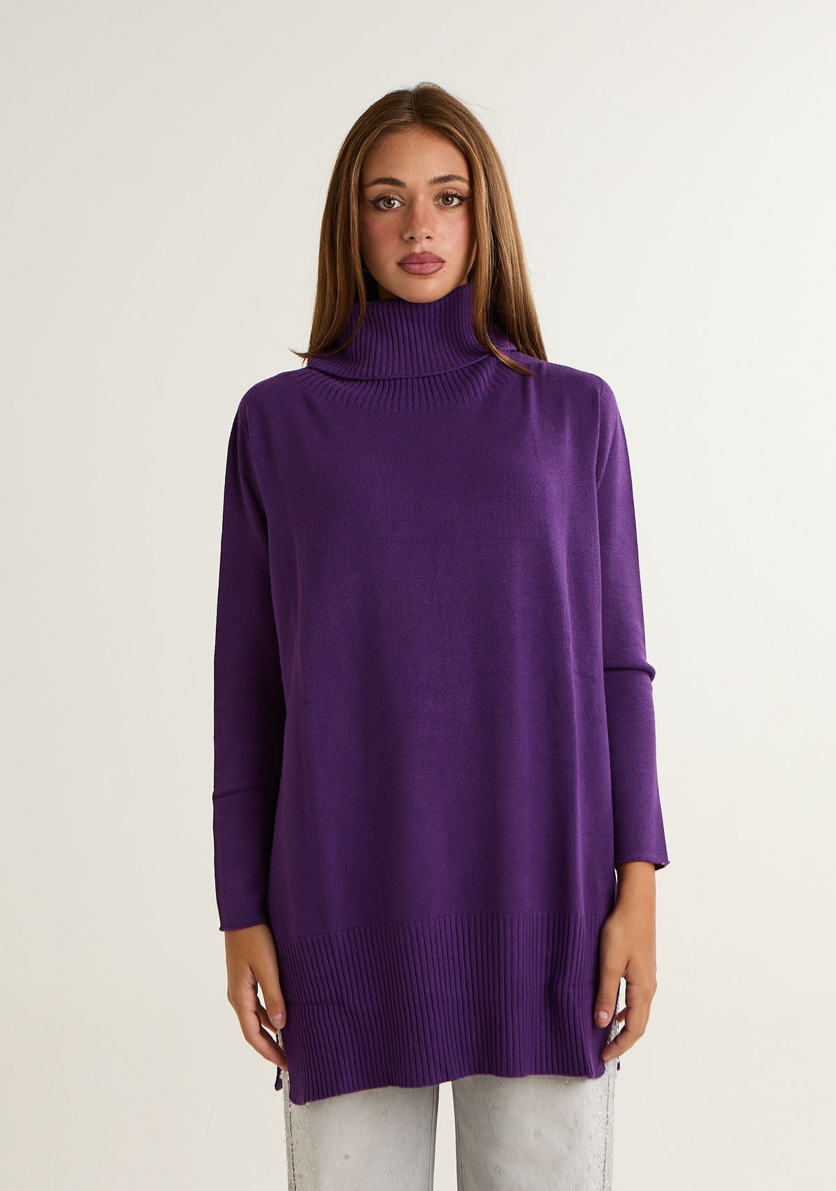 Maglia over a collo alto