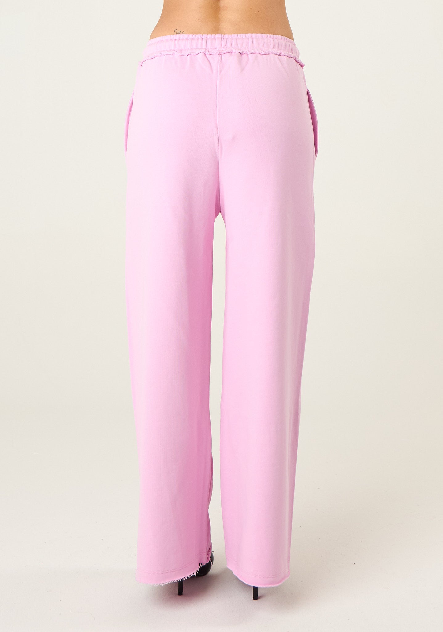 Pantalone tuta in felpa con applicazio