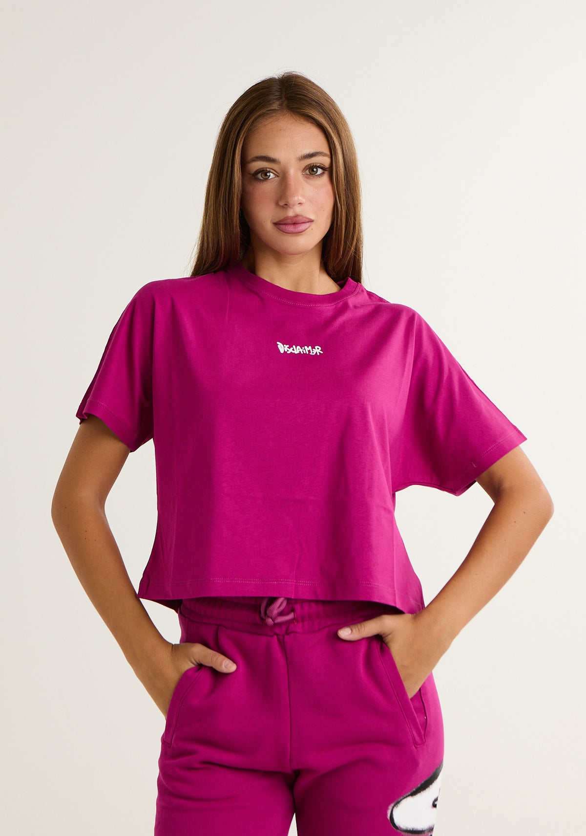 T-shirt a scatoletta con stampa posteriore