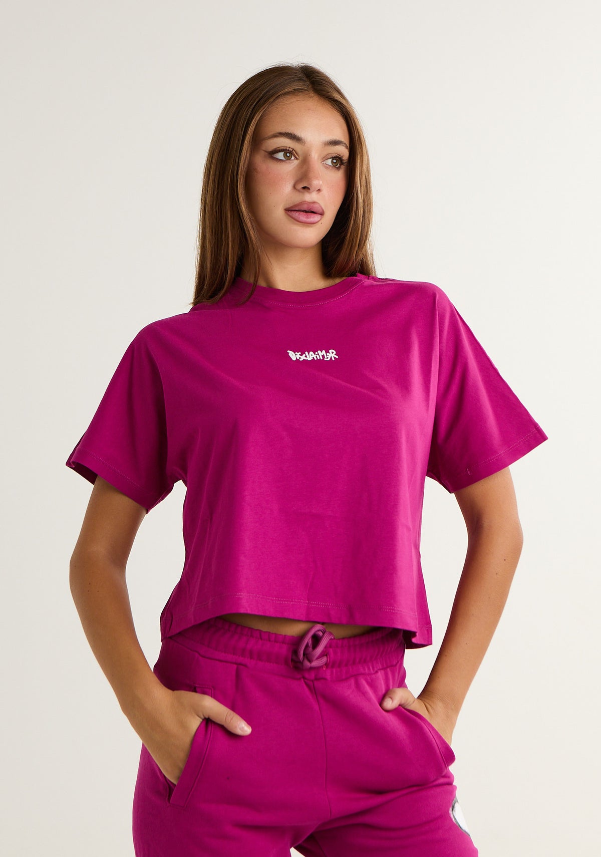 T-shirt a scatoletta con stampa posteriore