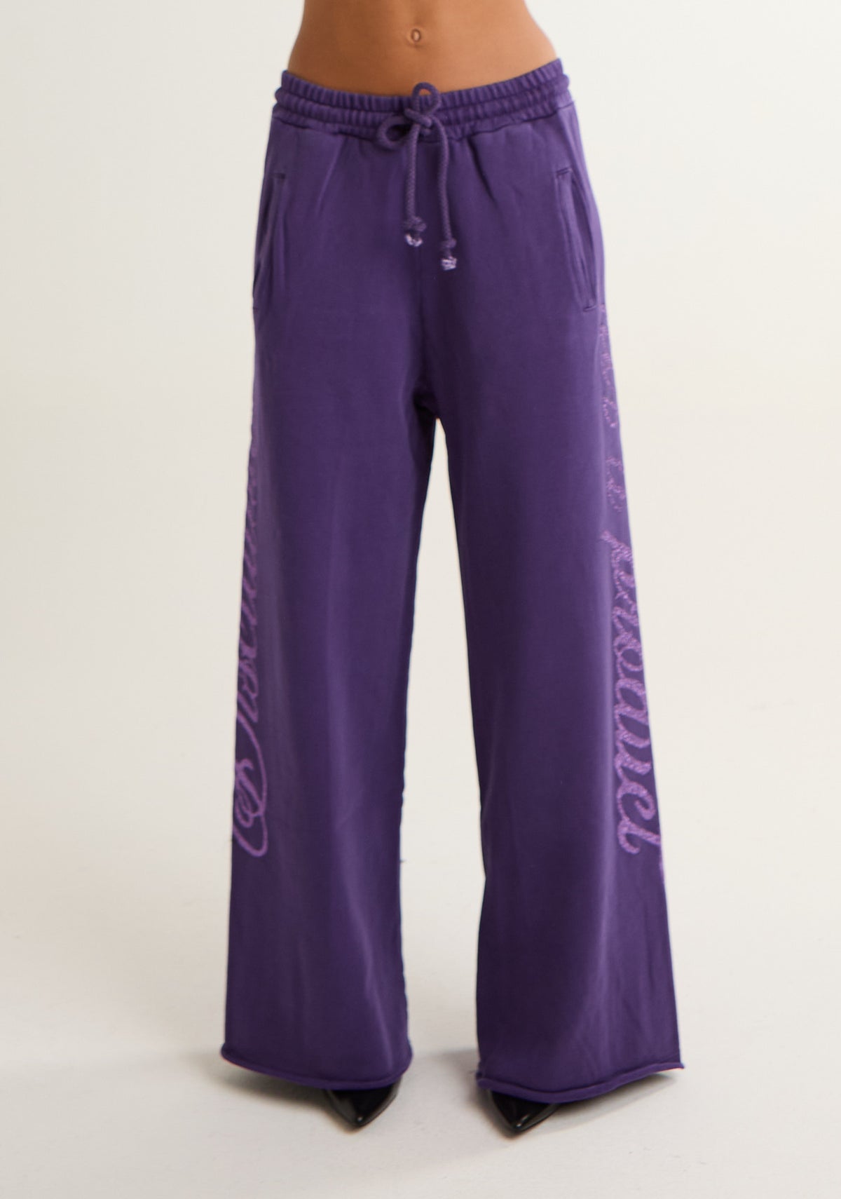 Pantalone palazzo in felpa
