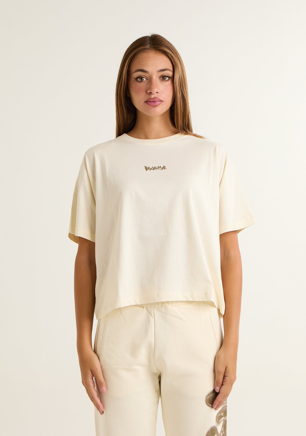 T-shirt a scatoletta con stampa posteriore