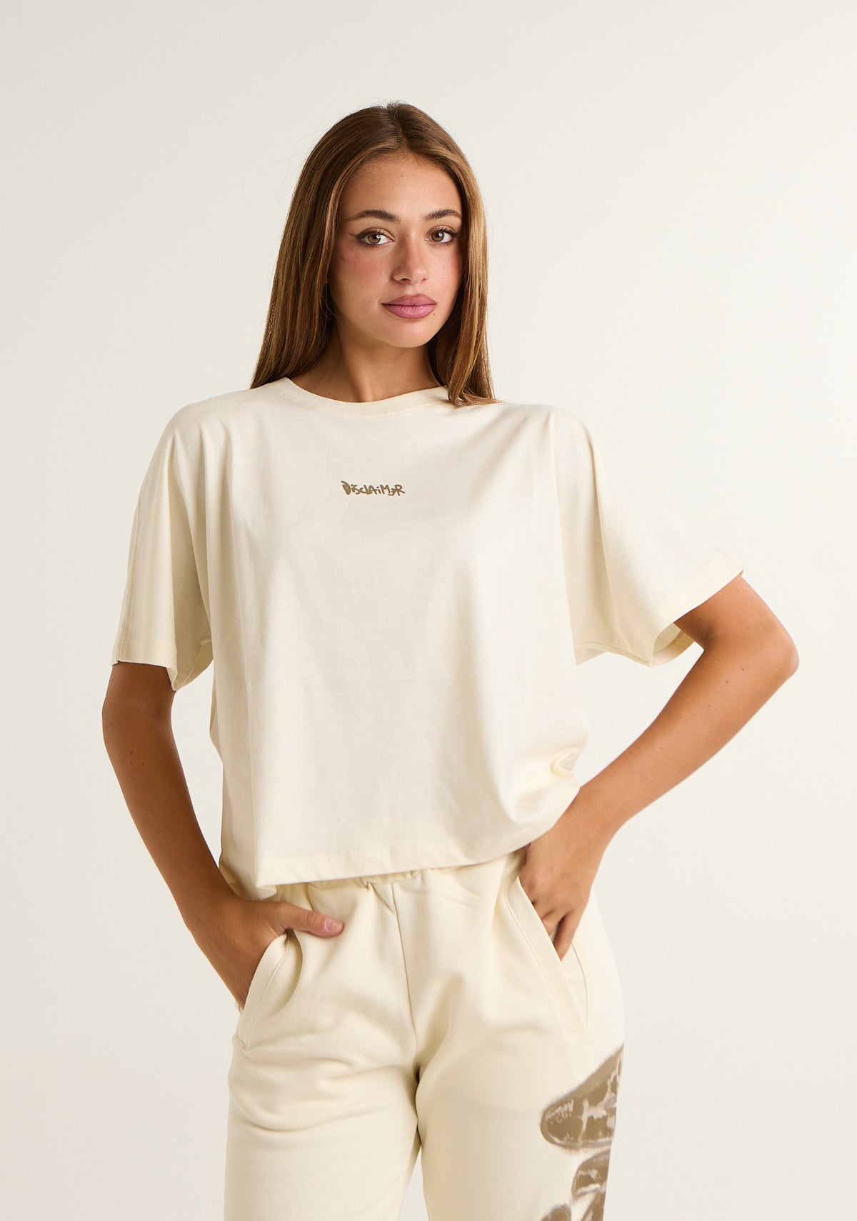 T-shirt a scatoletta con stampa posteriore