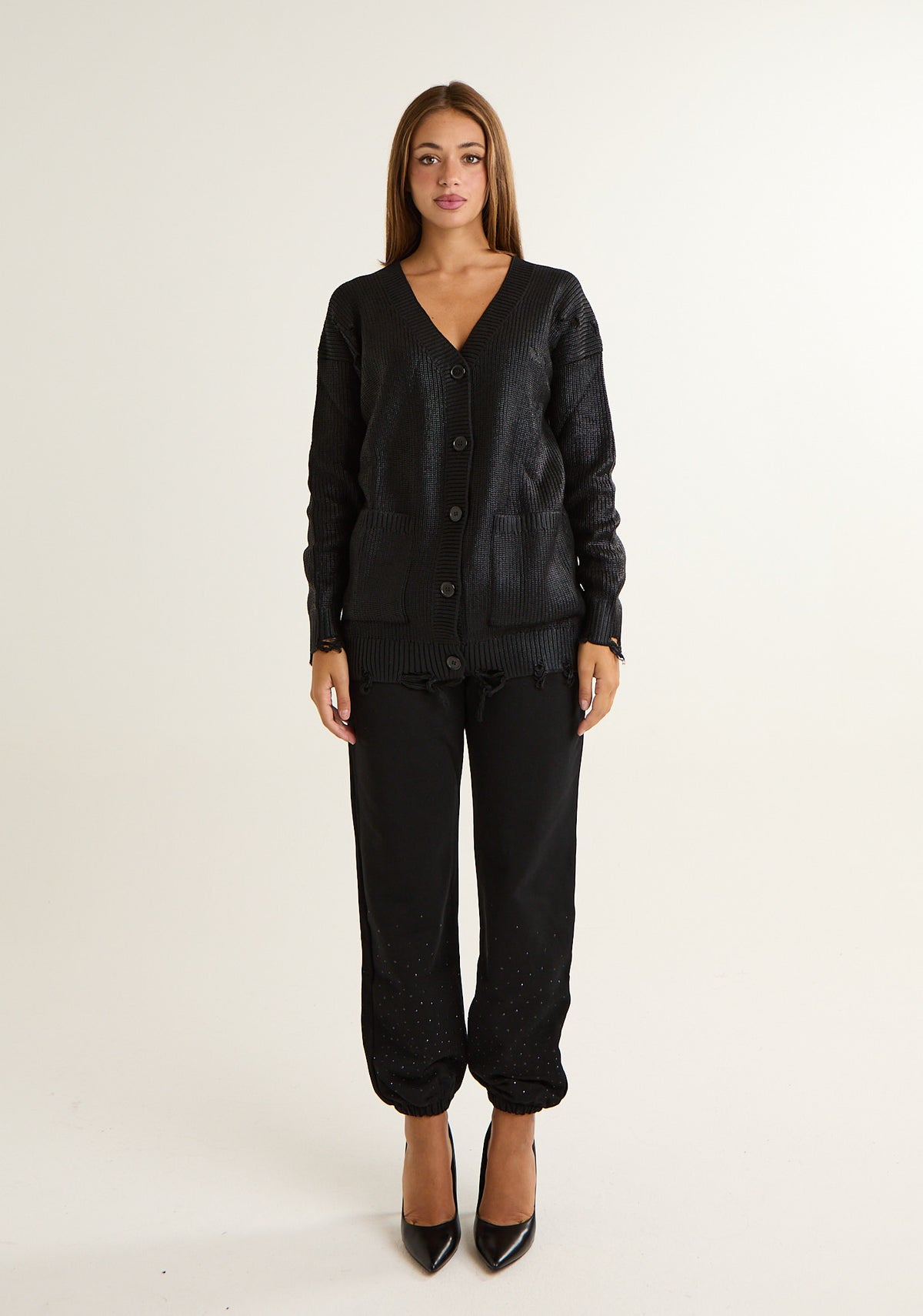 Cardigan in maglia spessa