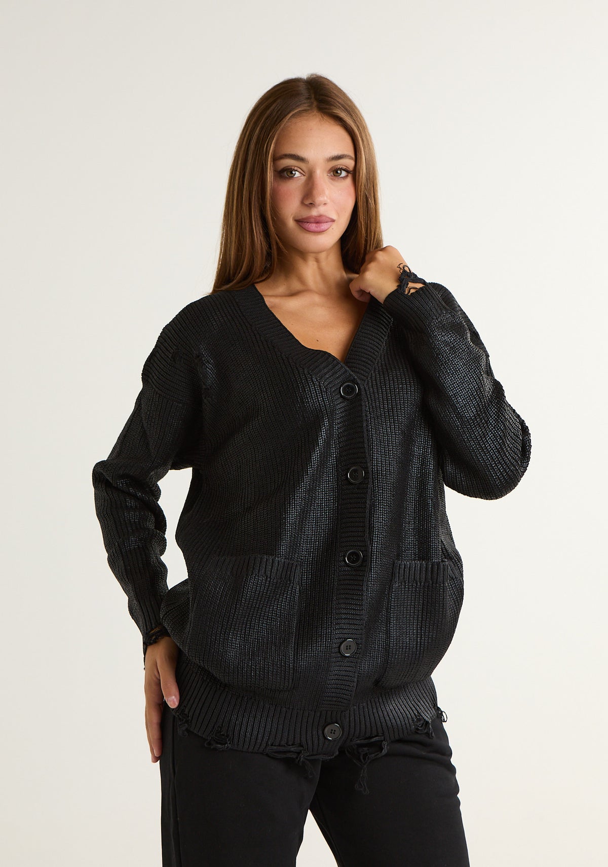 Cardigan in maglia spessa