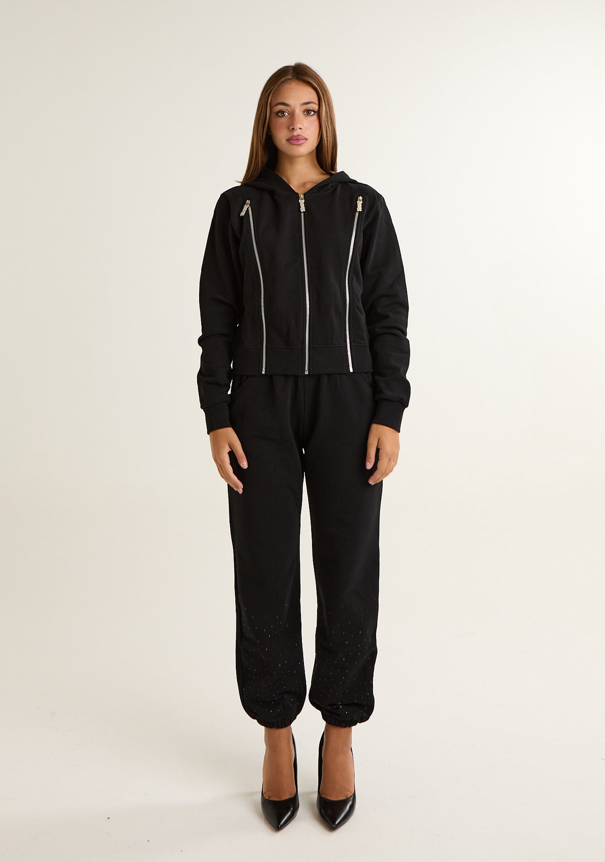 Felpa con multi-zip