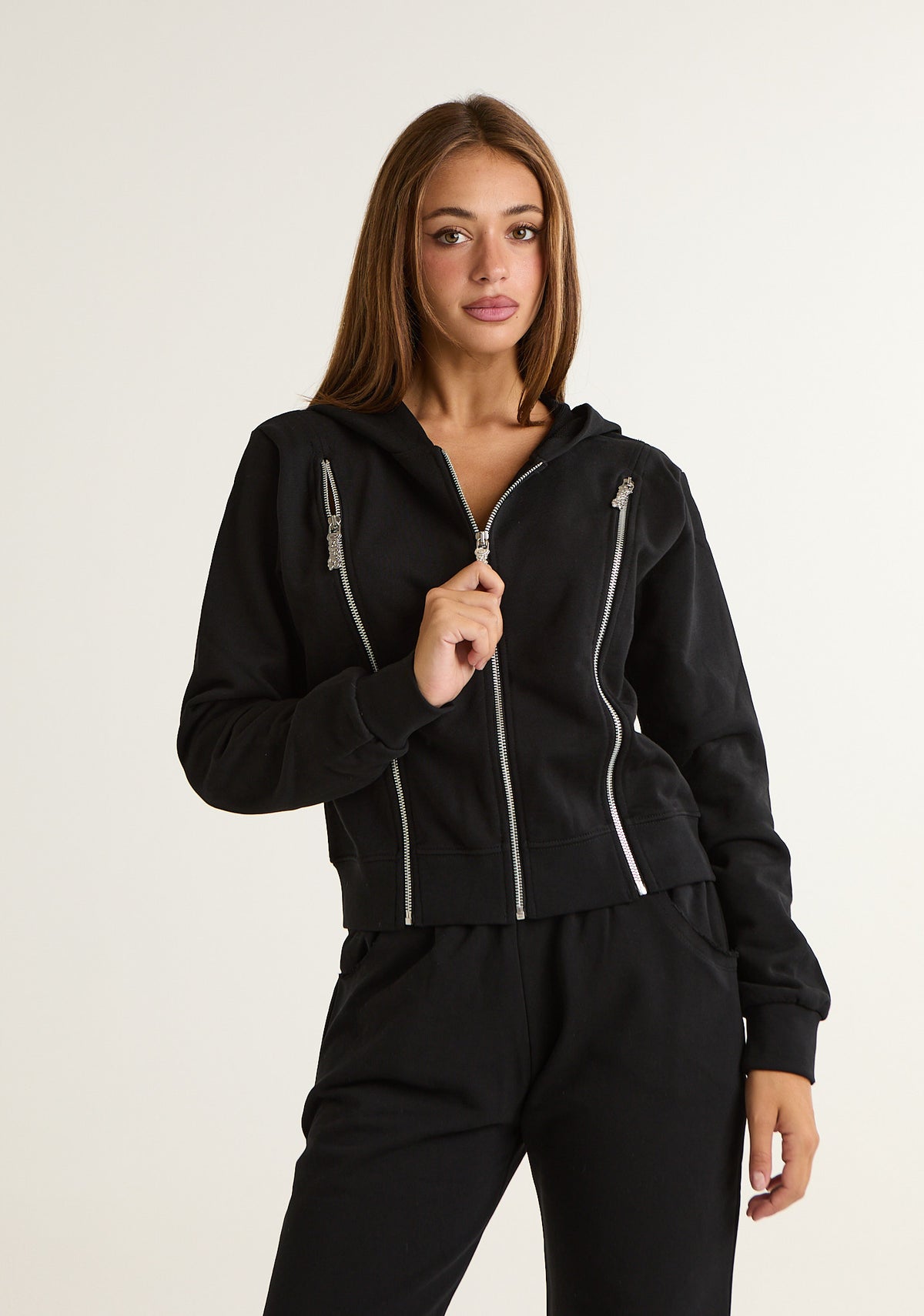 Felpa con multi-zip