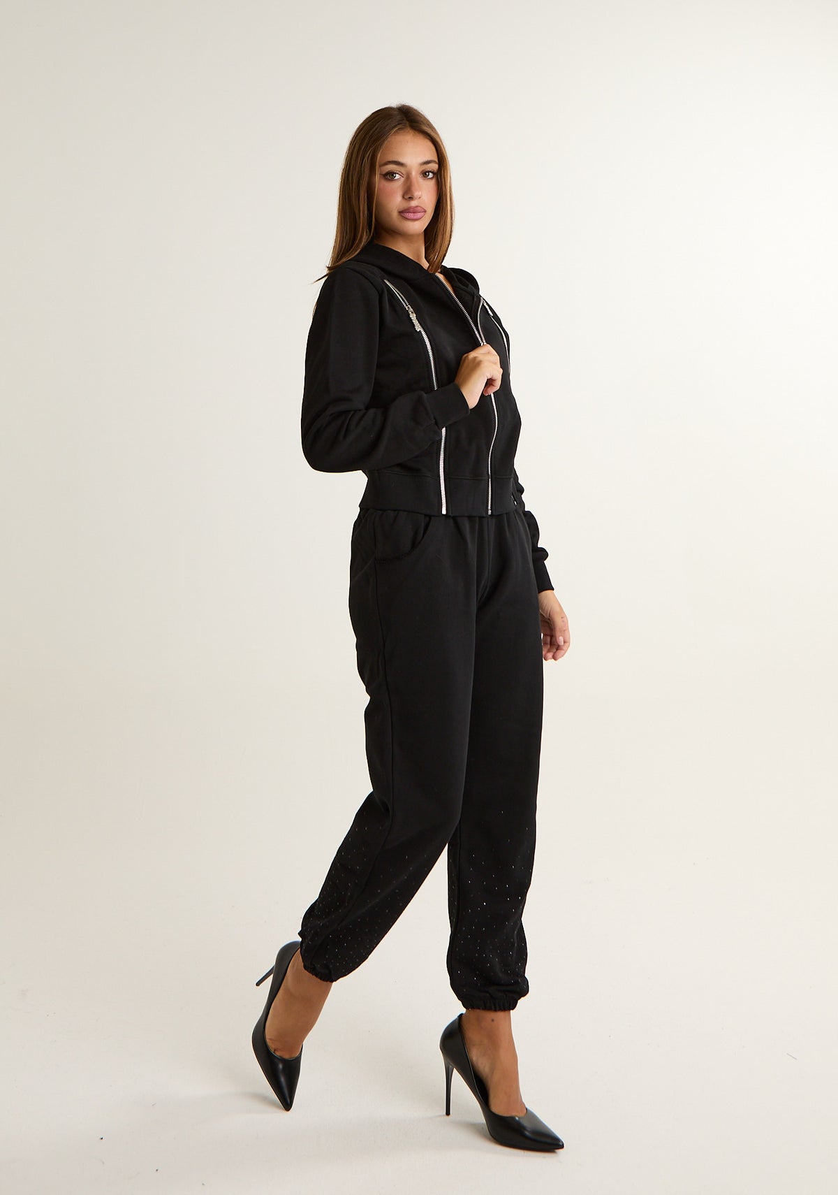 Felpa con multi-zip