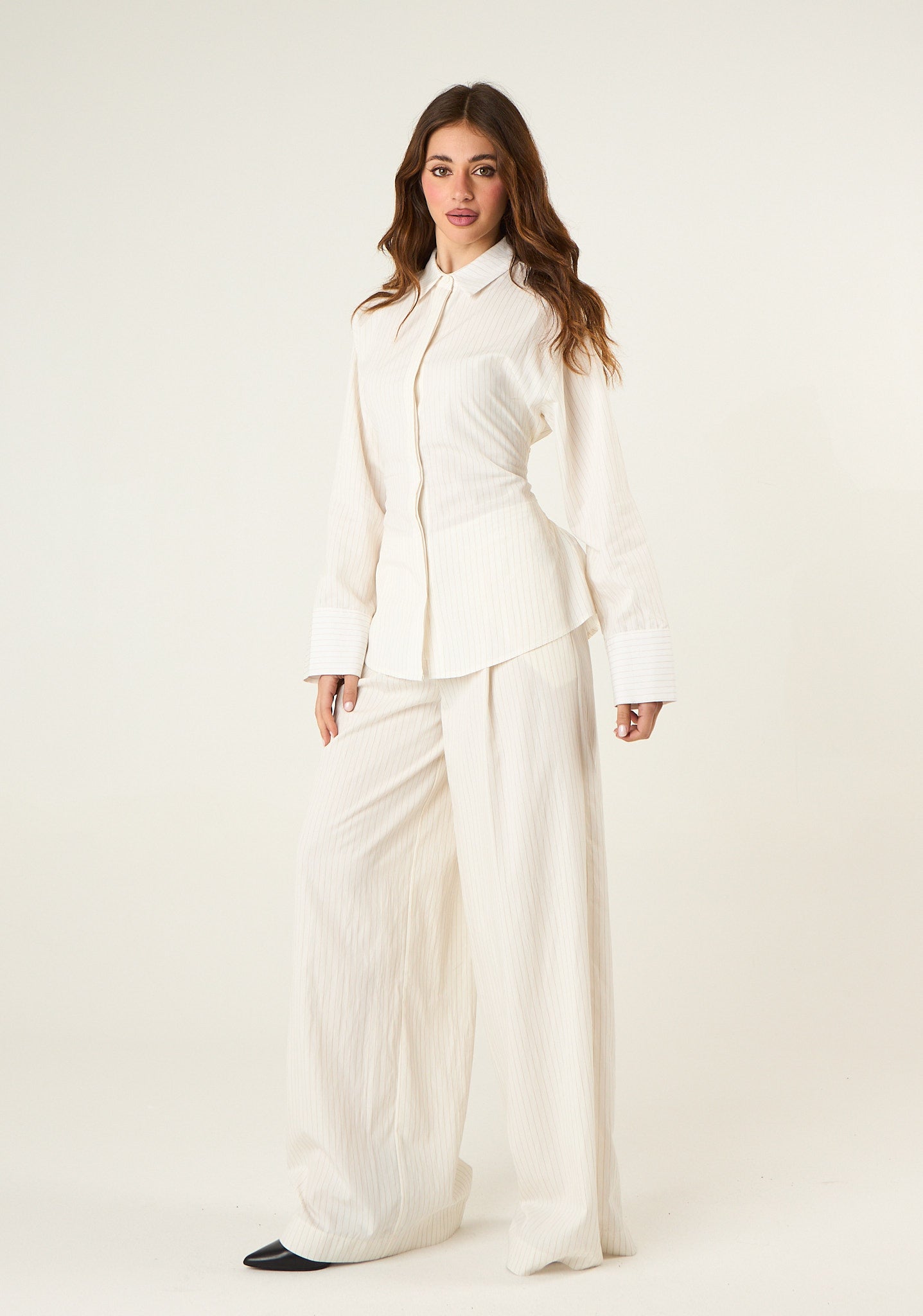 Pantalone palazzo gessato