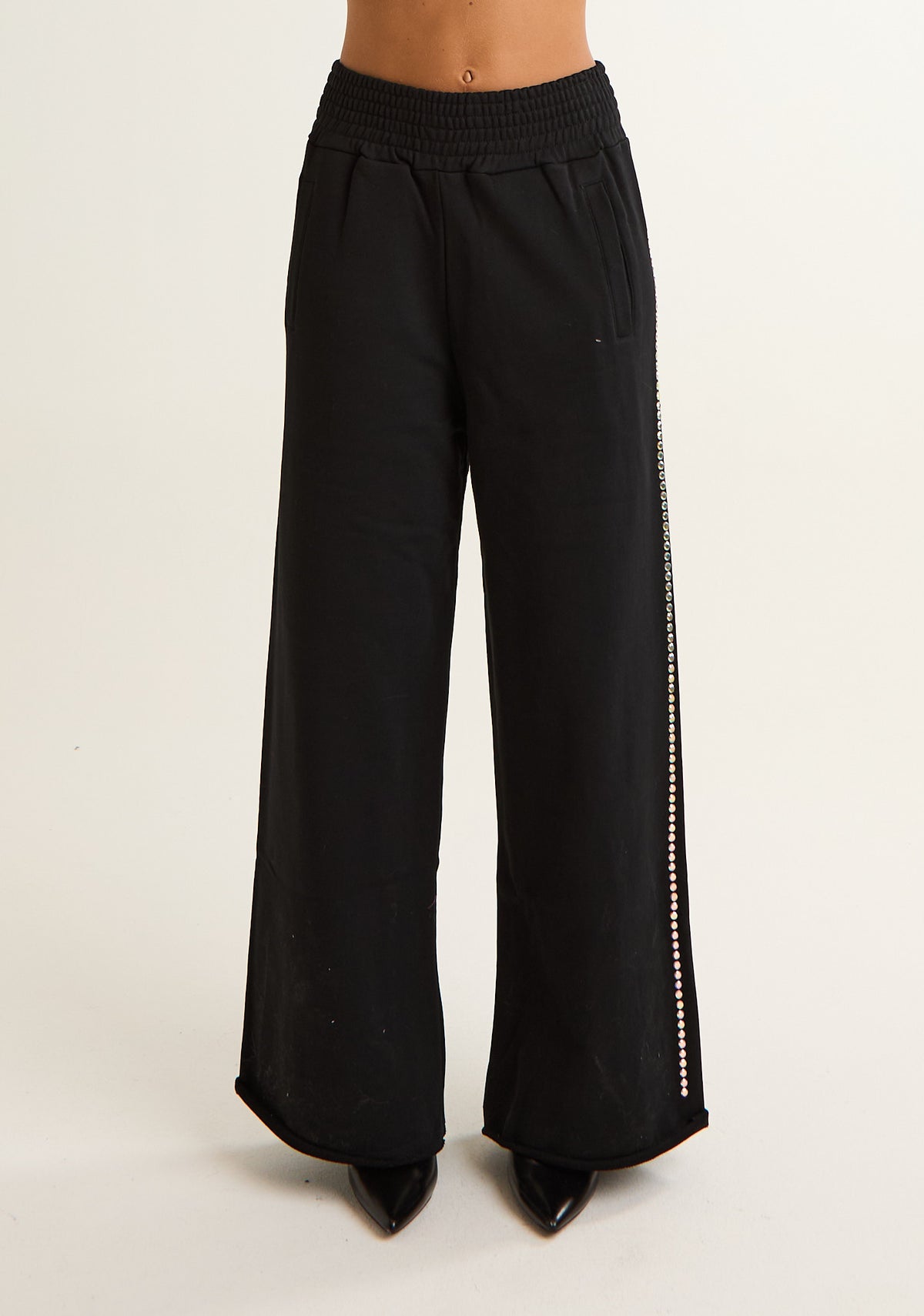 Pantalone palazzo in felpa