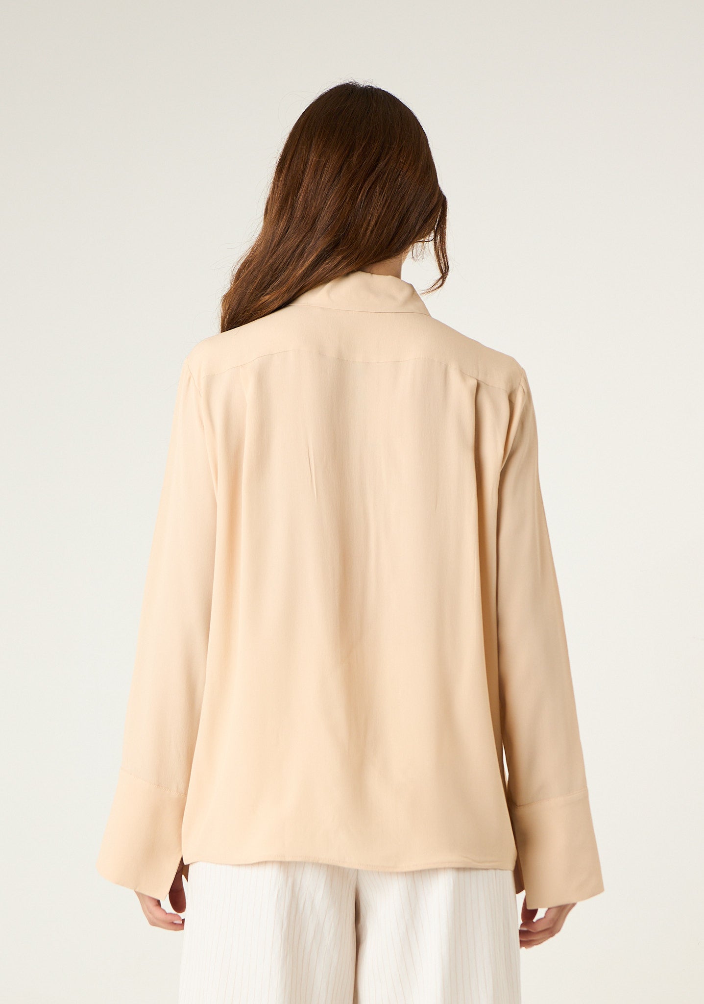 Camicia basic in misto seta