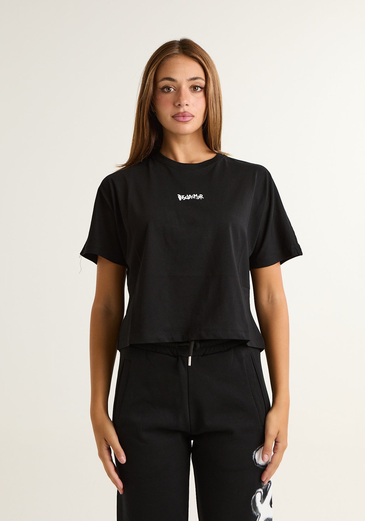 T-shirt a scatoletta con stampa posteriore