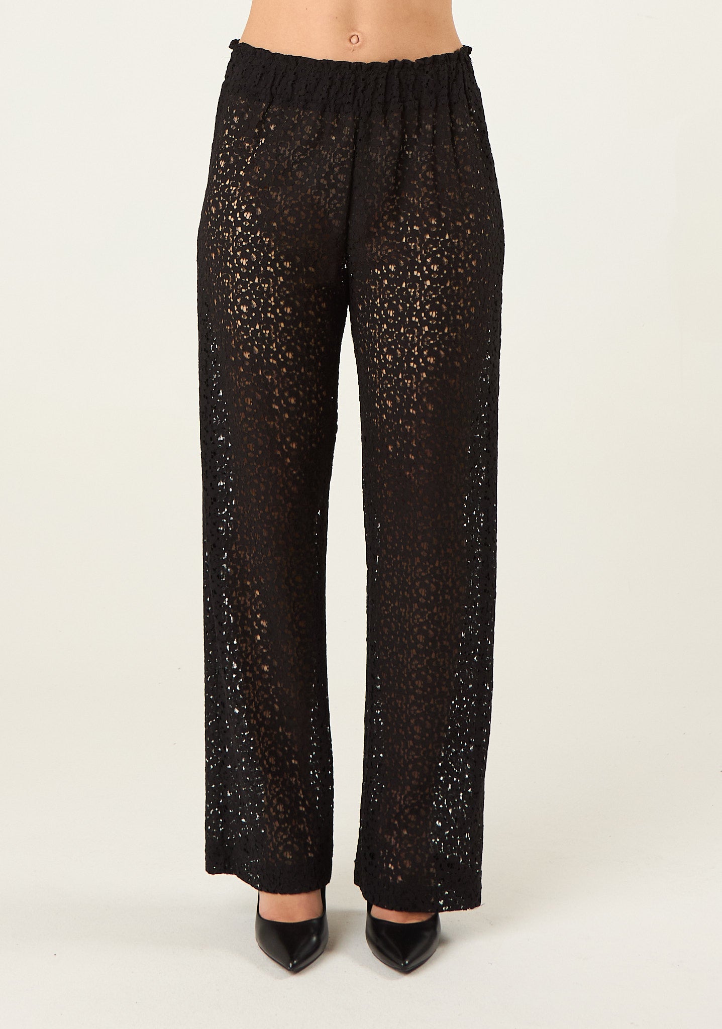 Pantalone in pizzo elastico