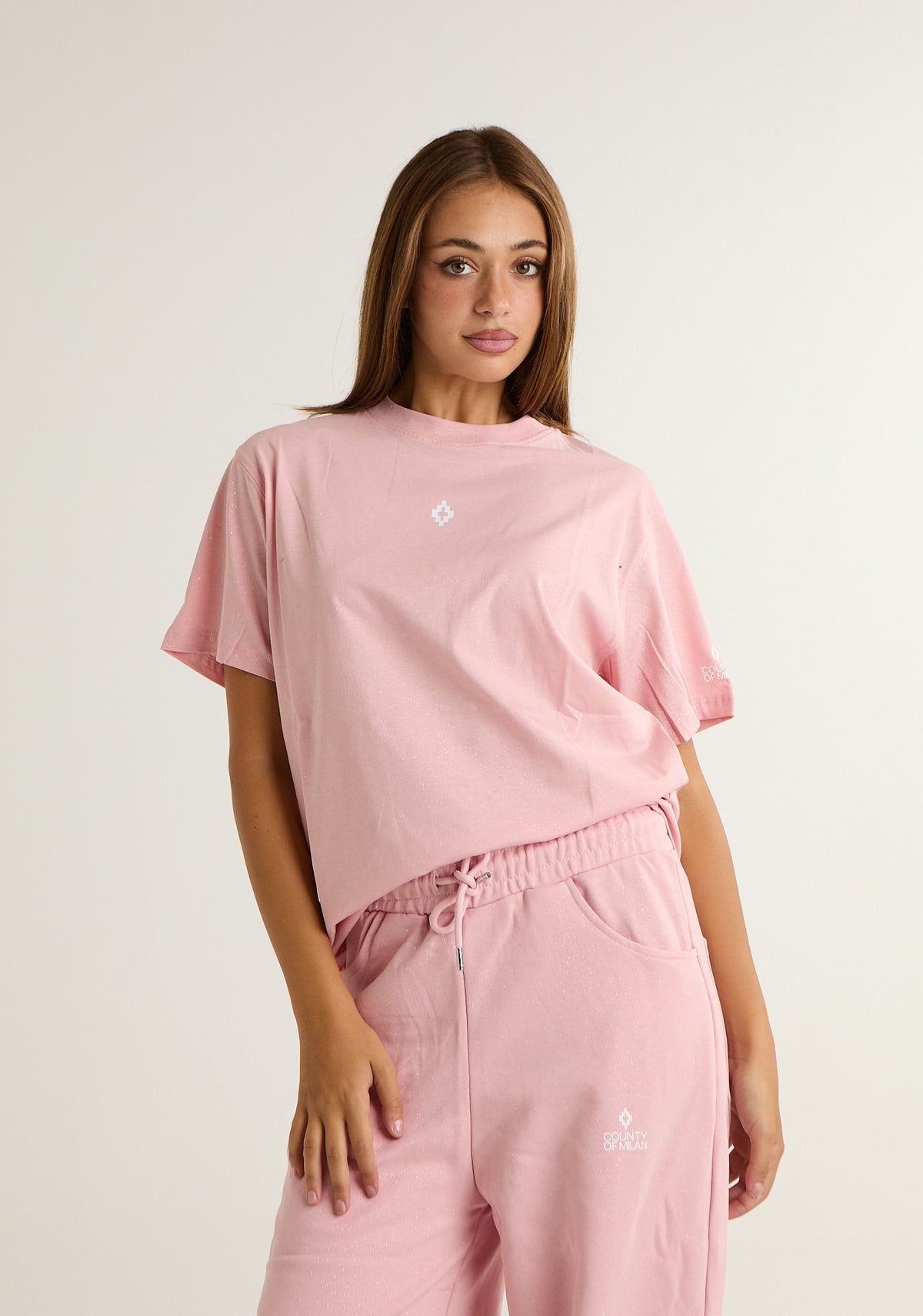 T-shirt con stampa logo piccola