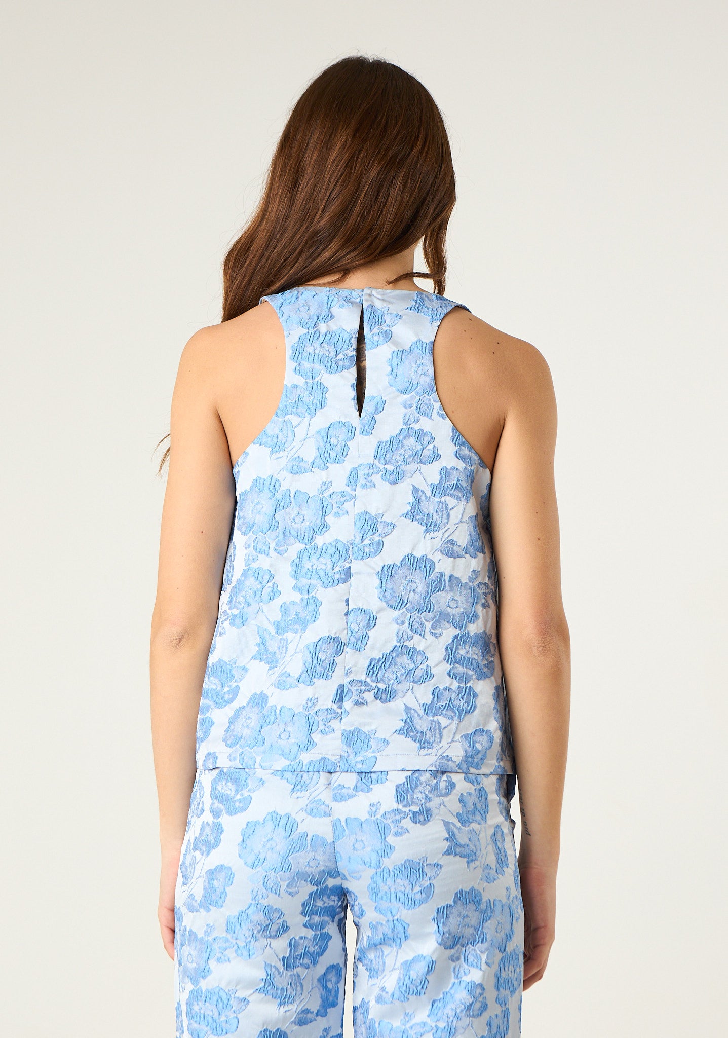 Canotta in tessuto damascato