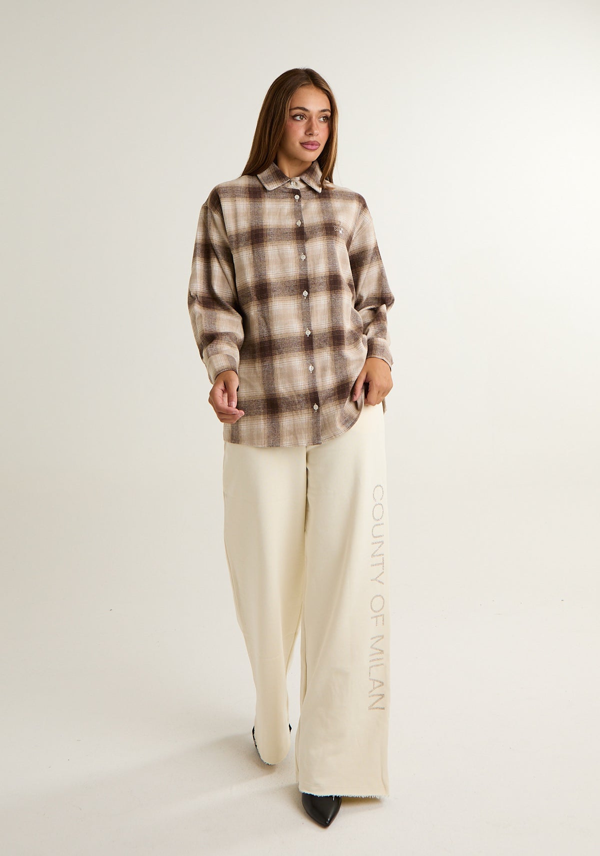 Pantalone palazzo in felpa