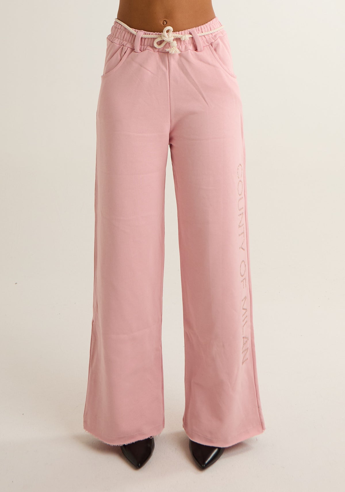 Pantalone palazzo in felpa