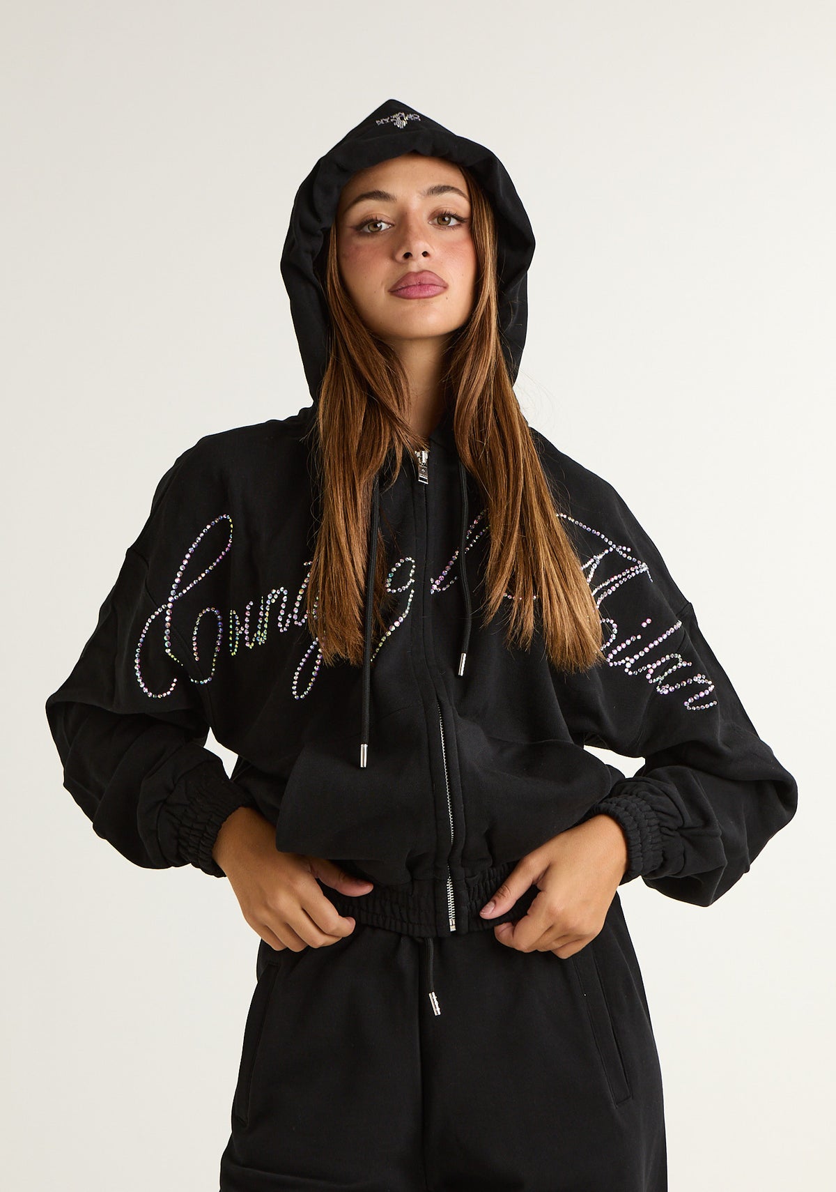 Felpa fullzip con logo prezioso