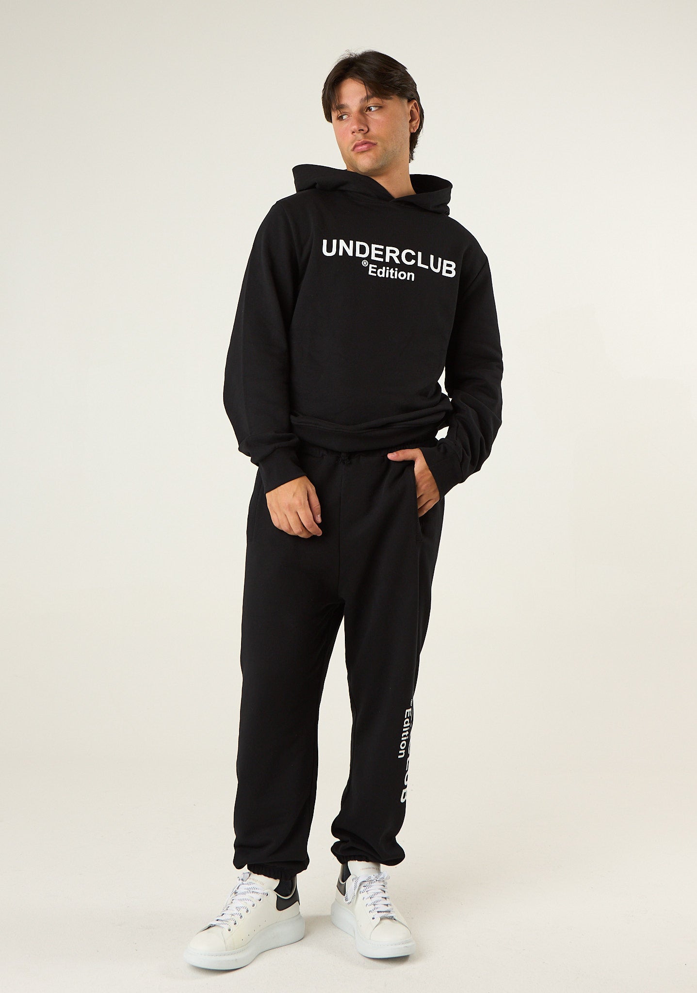 Felpa cappuccio con stampa frontale