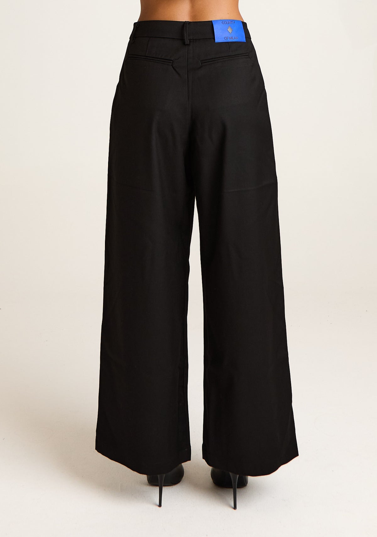 Pantalone palazzo in gabardine