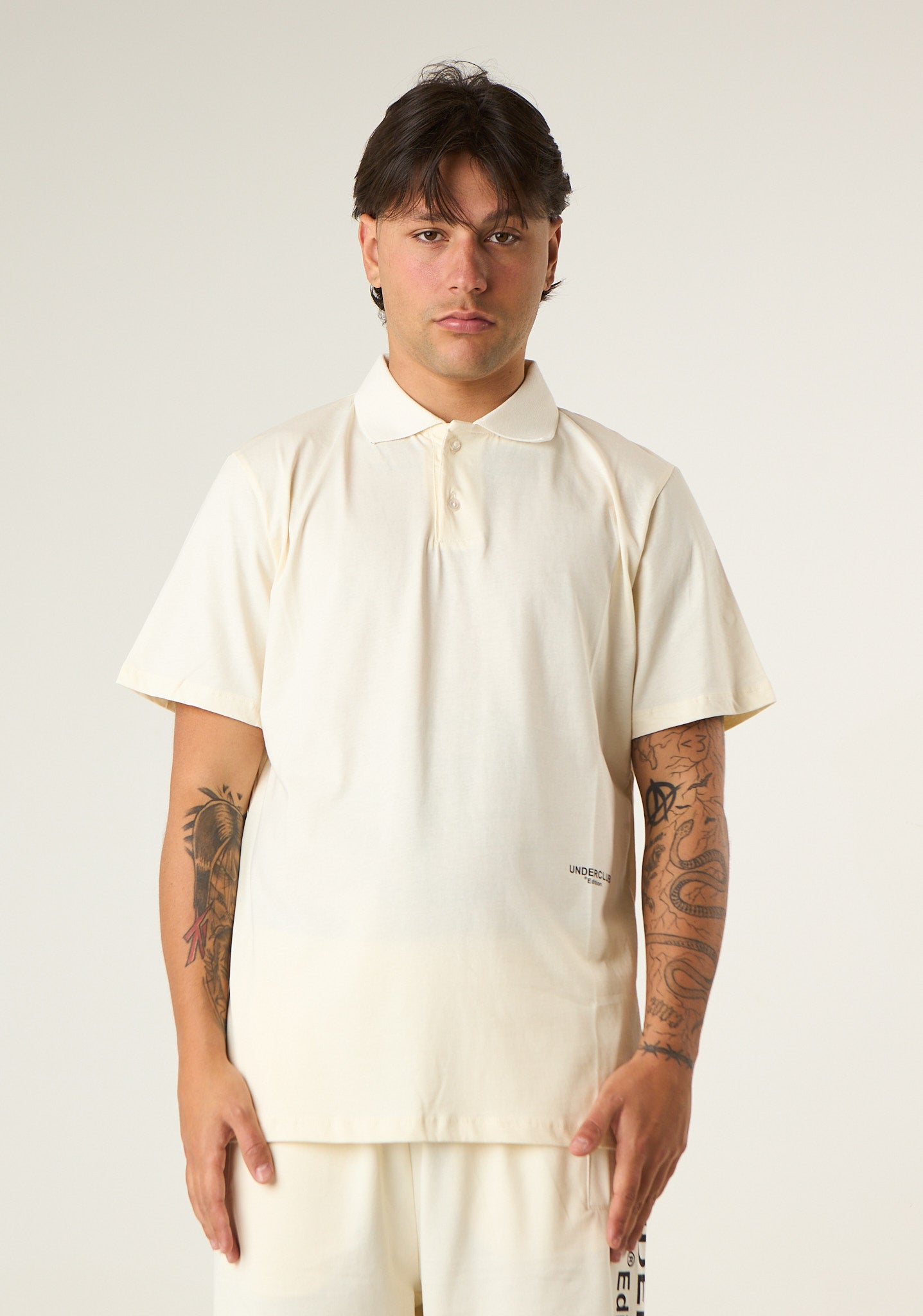 Polo in cotone con stampa