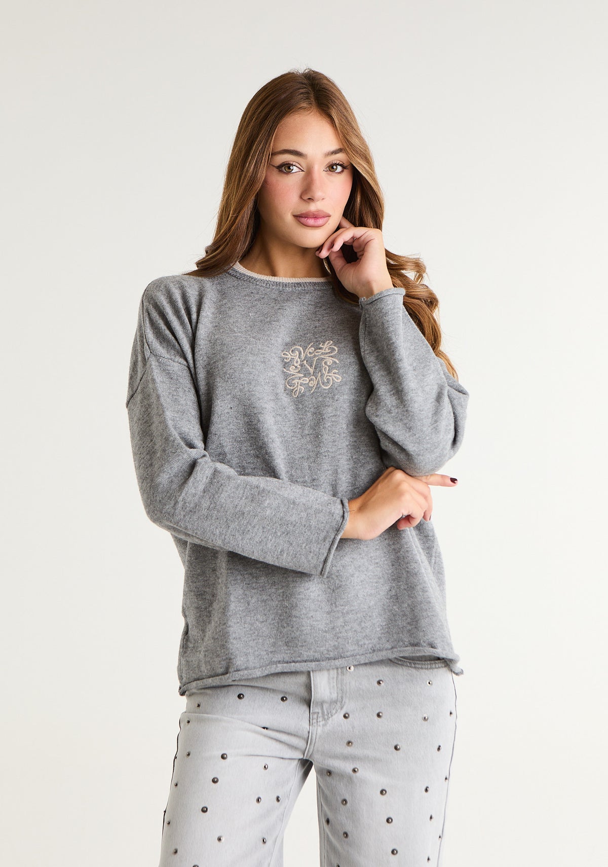 Pullover over con logo