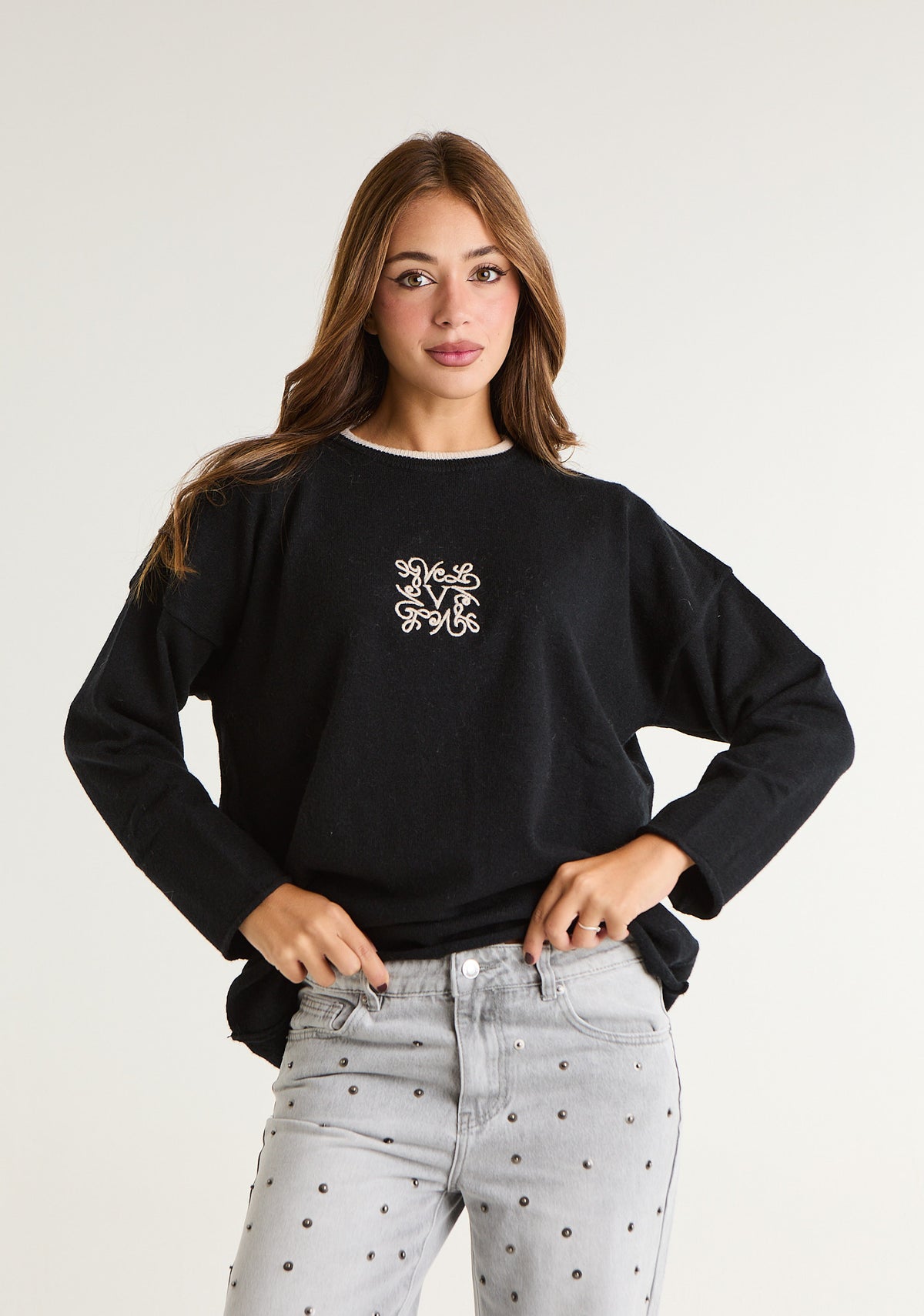 Pullover over con logo