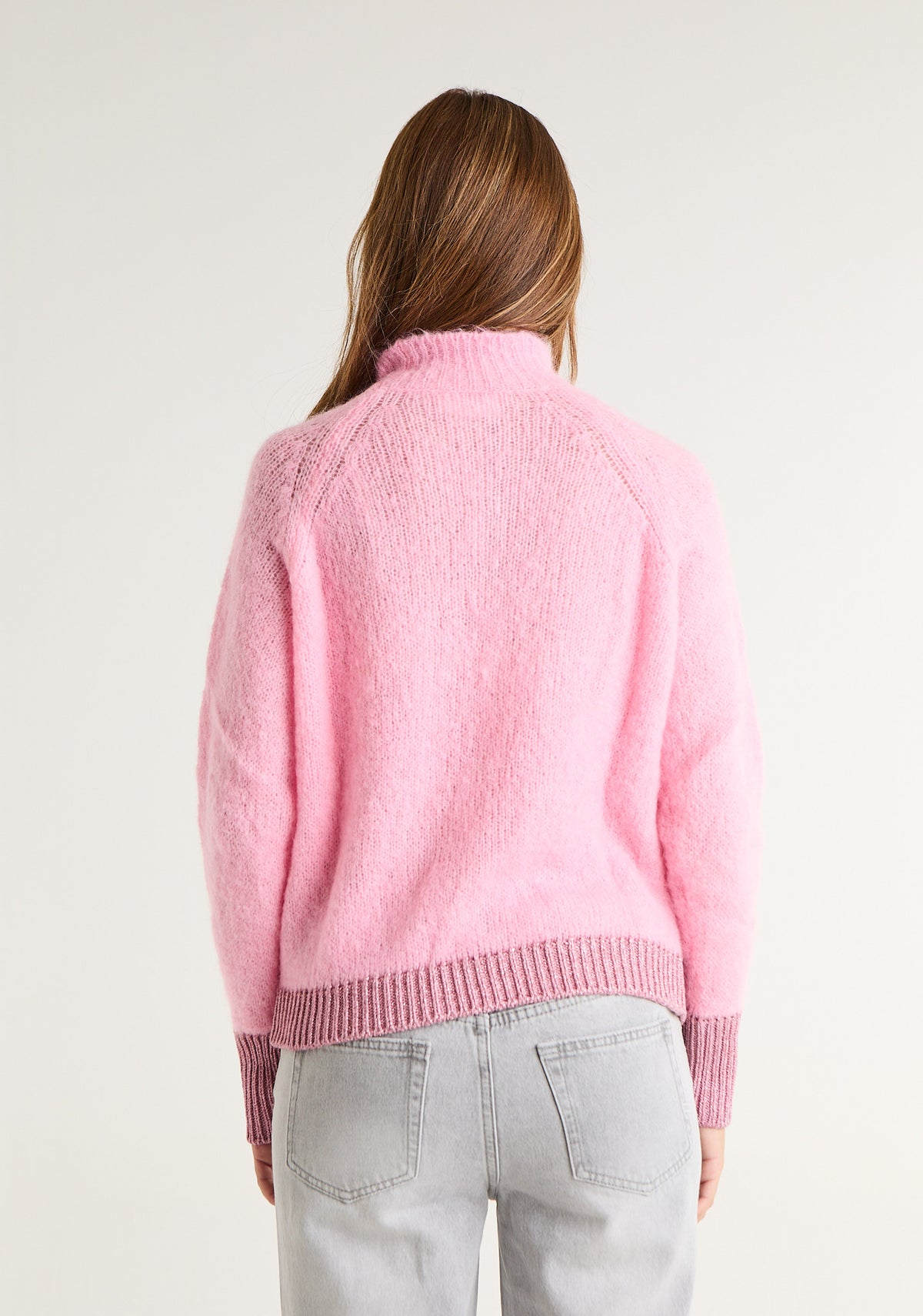 Maglione con dettaglio lurex su fasce
