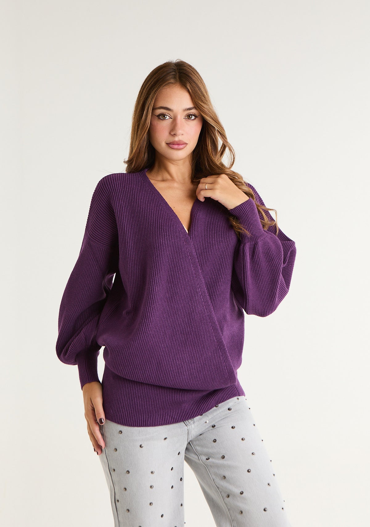 Maglia con ampia scollatura