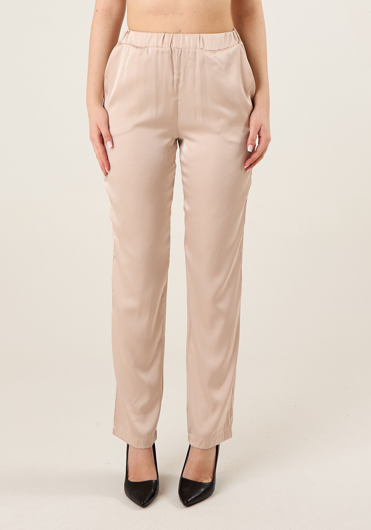 Pantalone dritti in tessuto scivolato