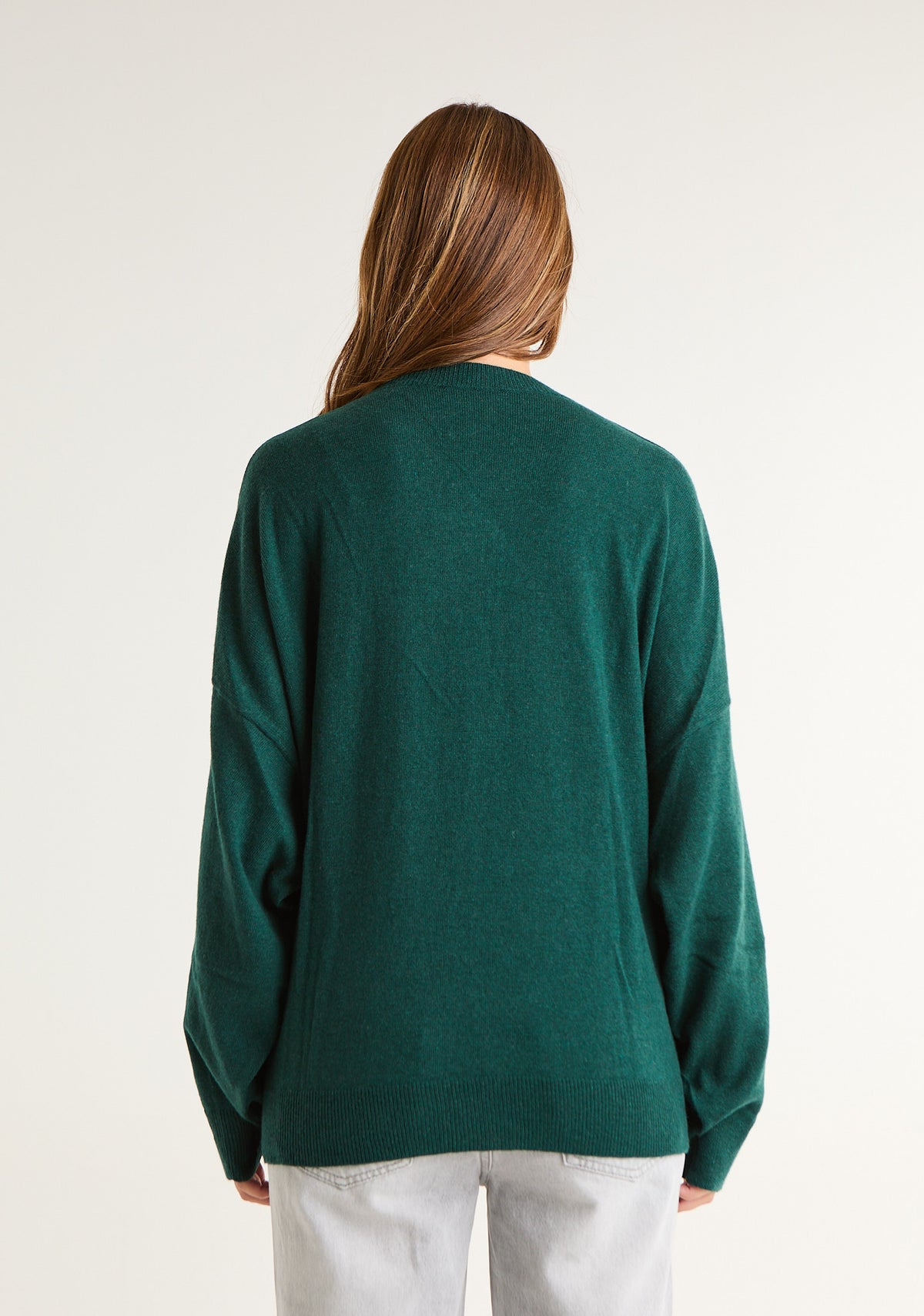 Maglia over in lana pettinata