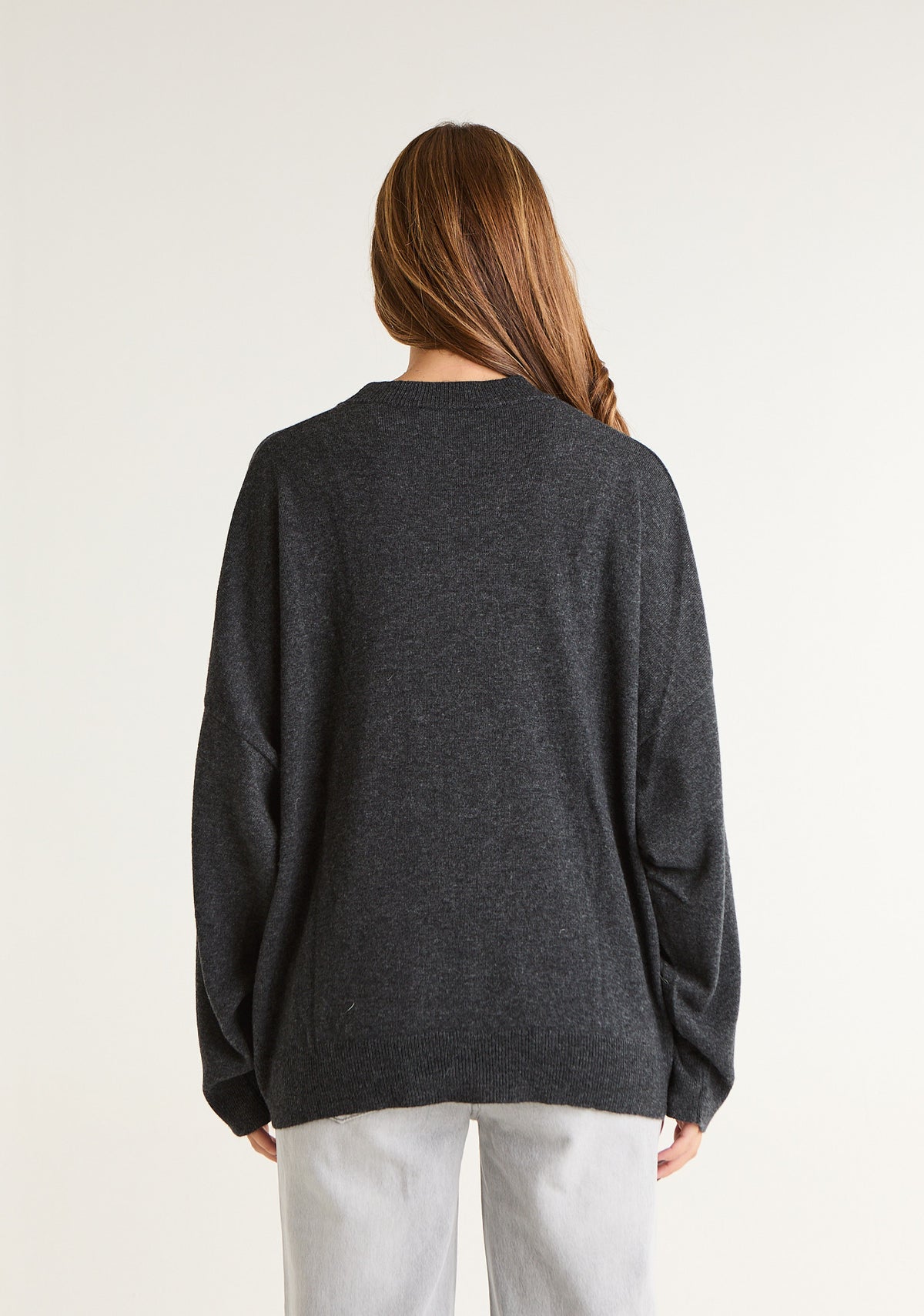 Maglia over in lana pettinata