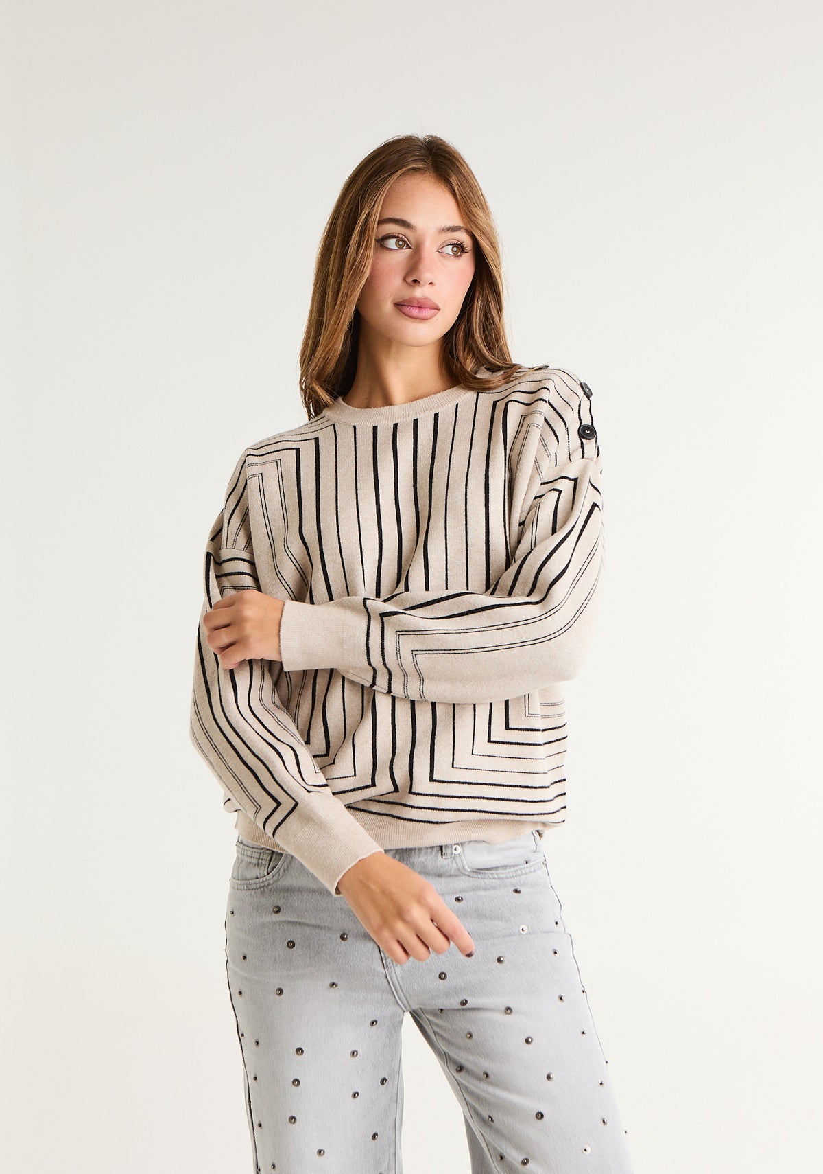 Maglia a motivo geometrico