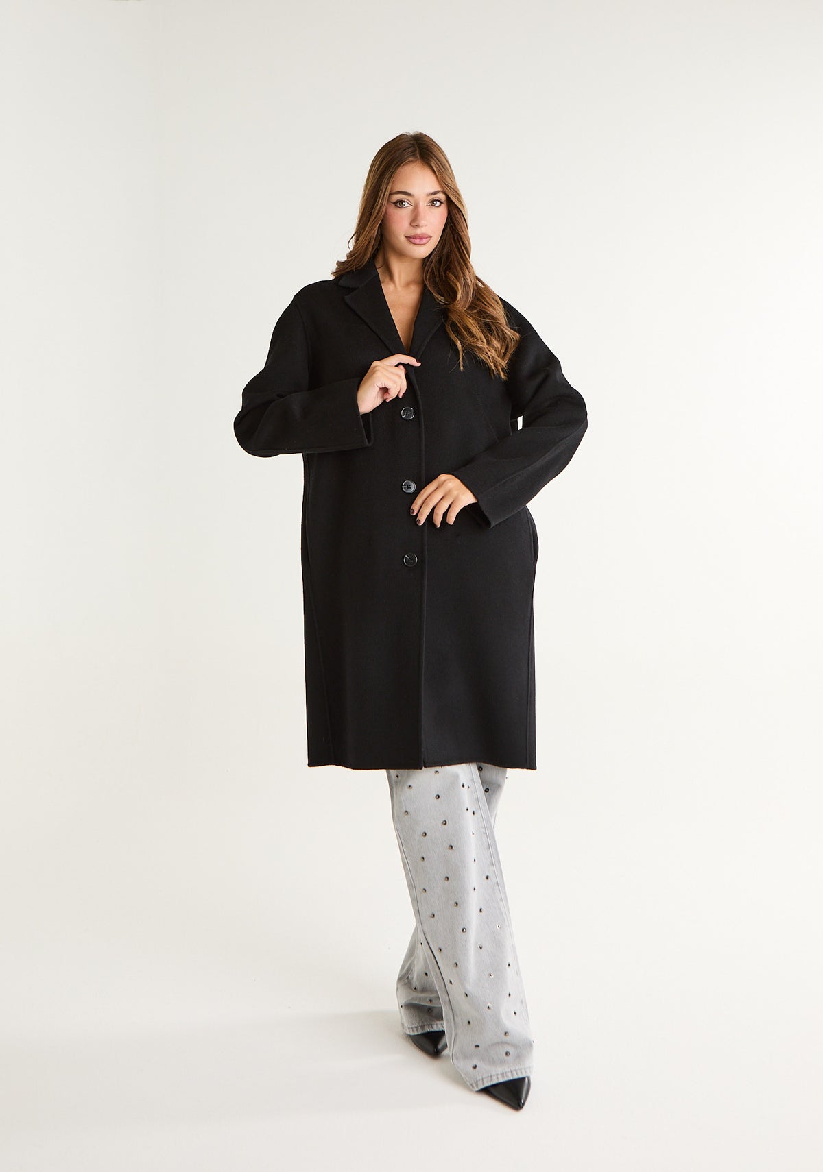 Cappotto midi in panno