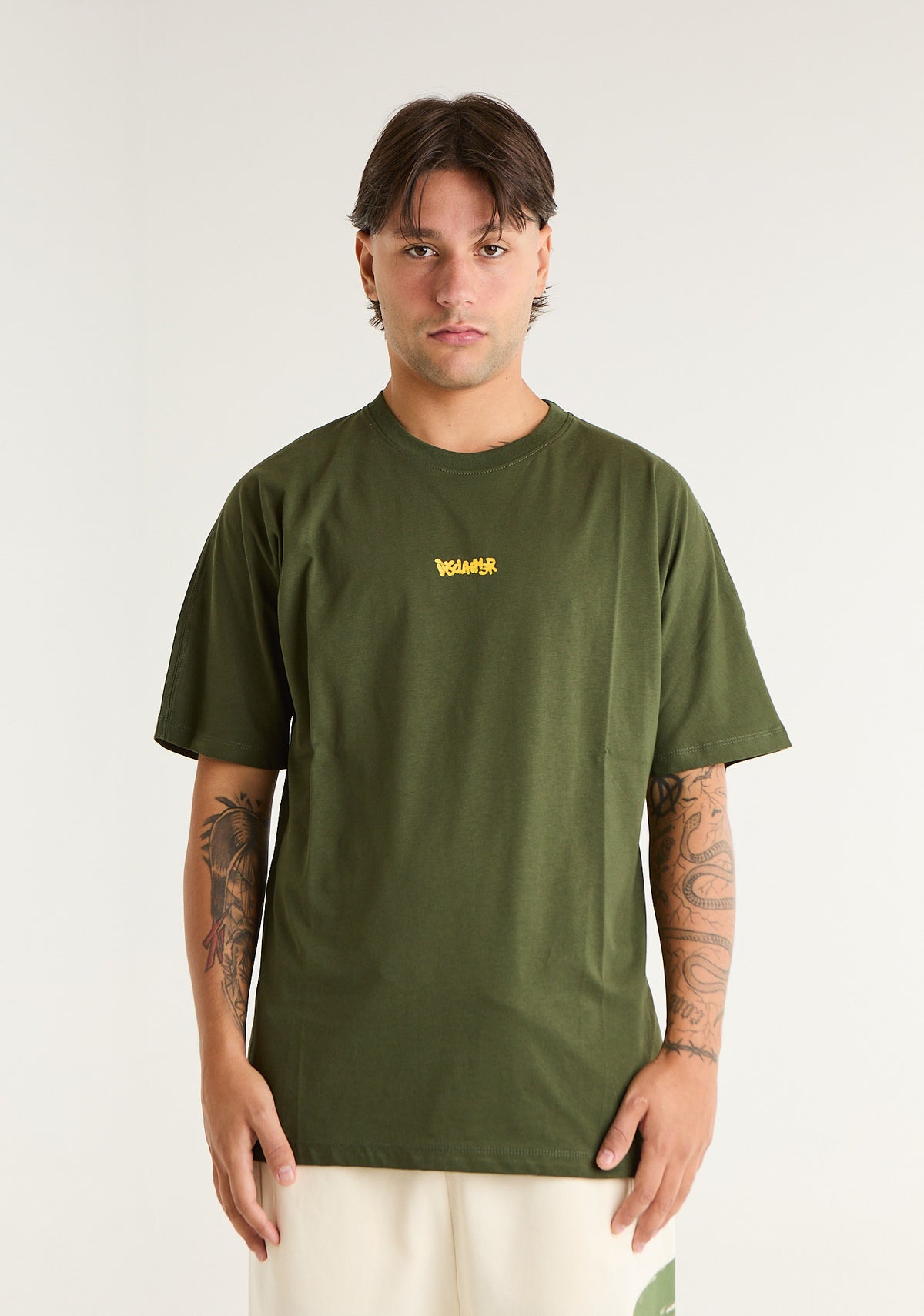 T-shirt con stampa frontale e posteriore