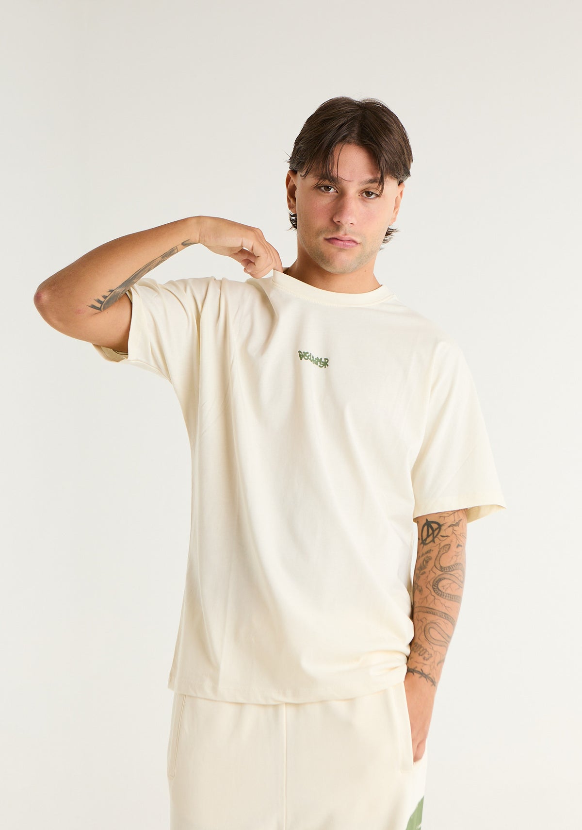 T-shirt con stampa frontale e posteriore