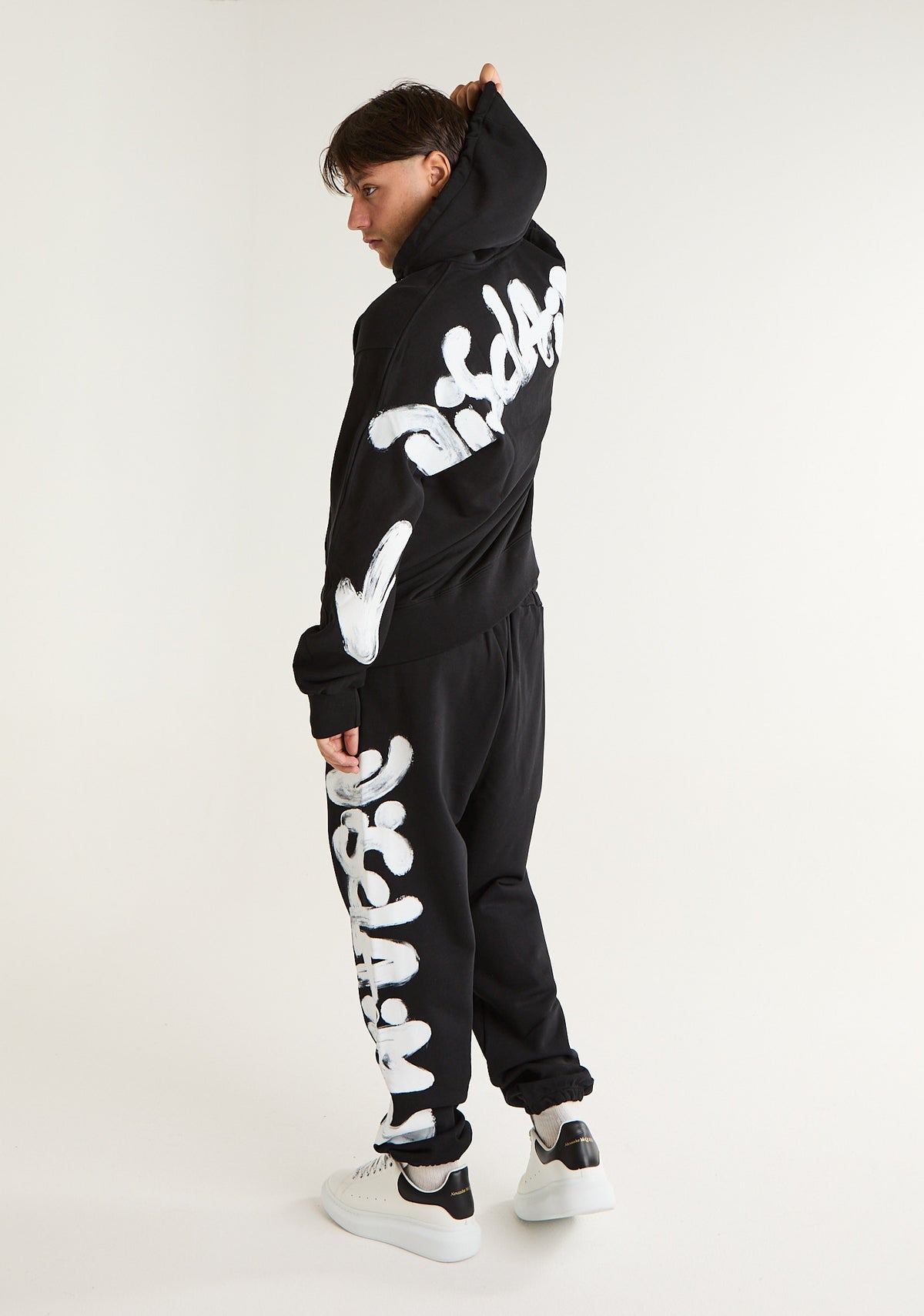 Felpa fullzip con ampia stampa posteriore