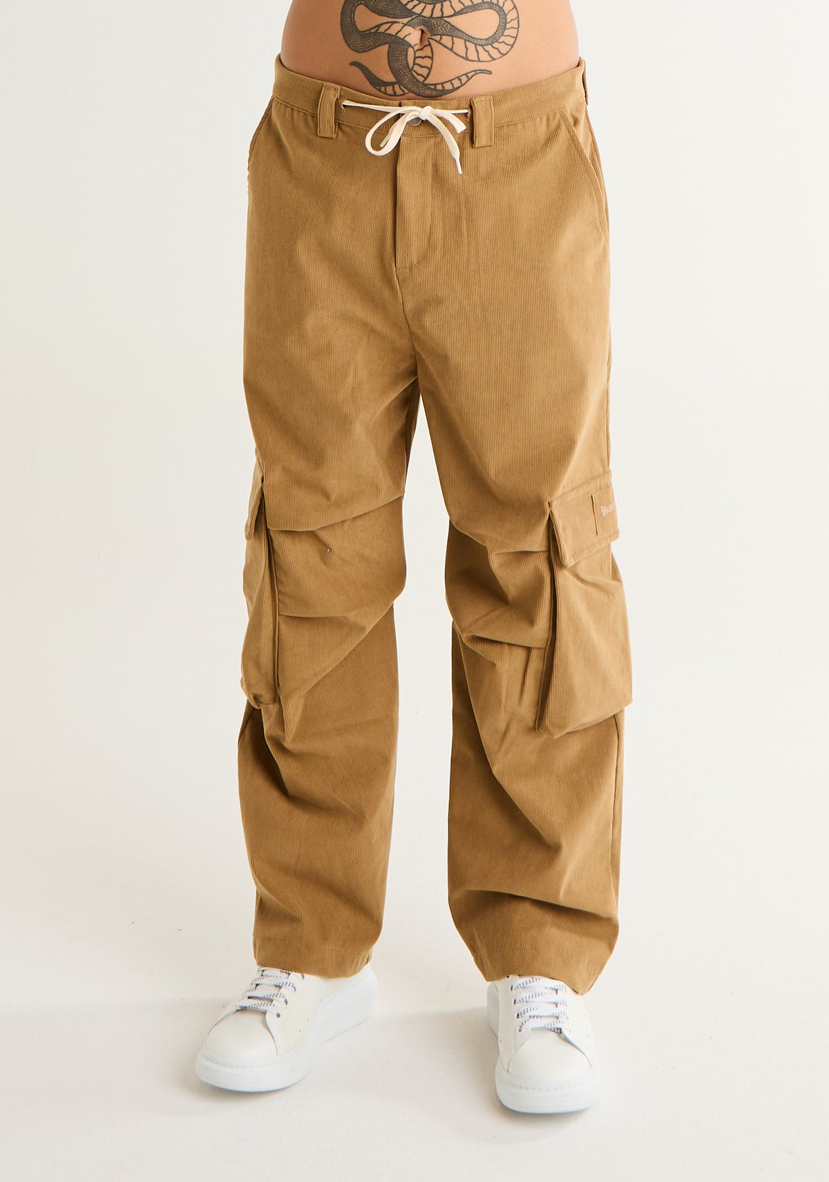 Pantalone cargo a coste